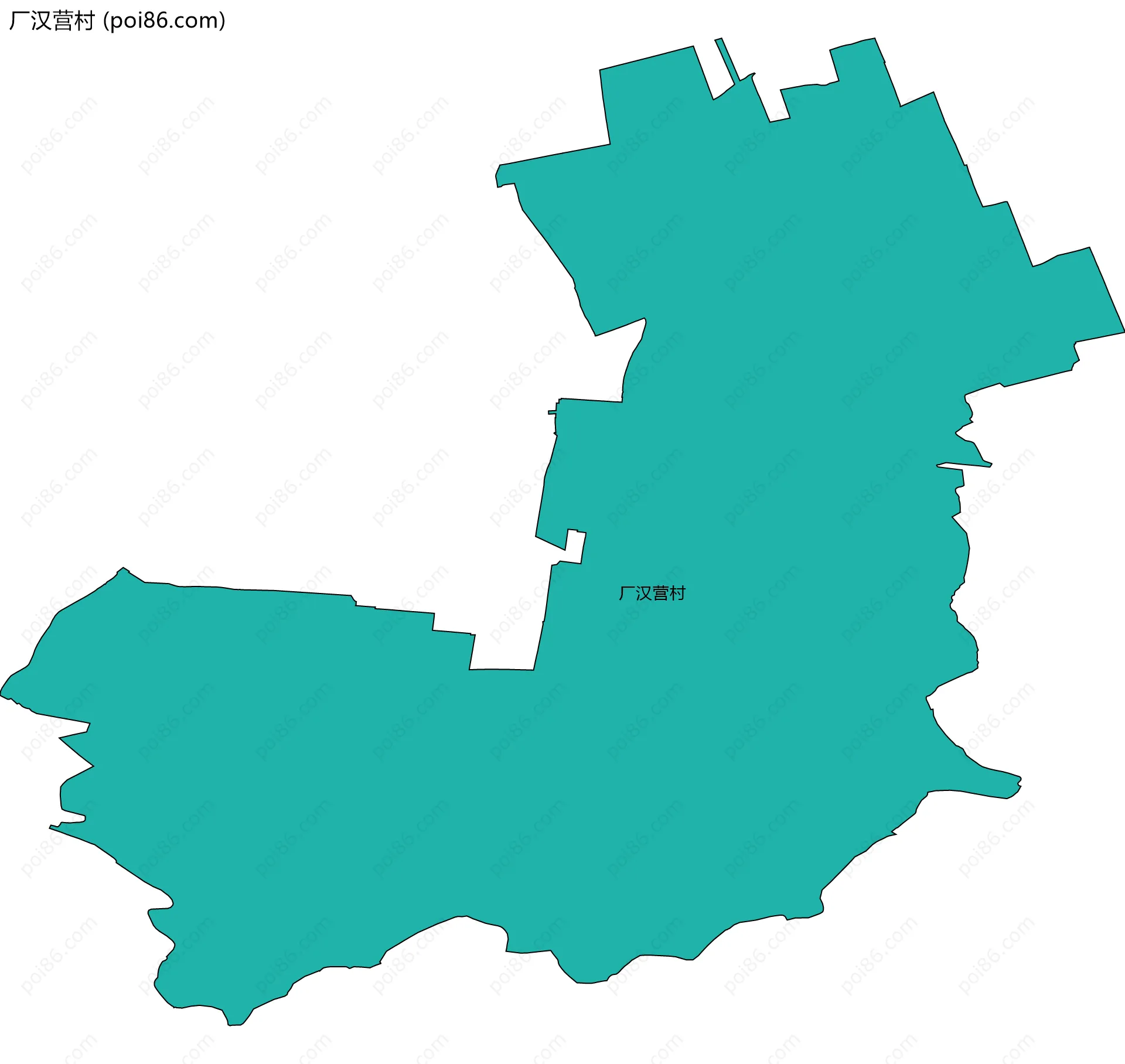 厂汉营村边界地图