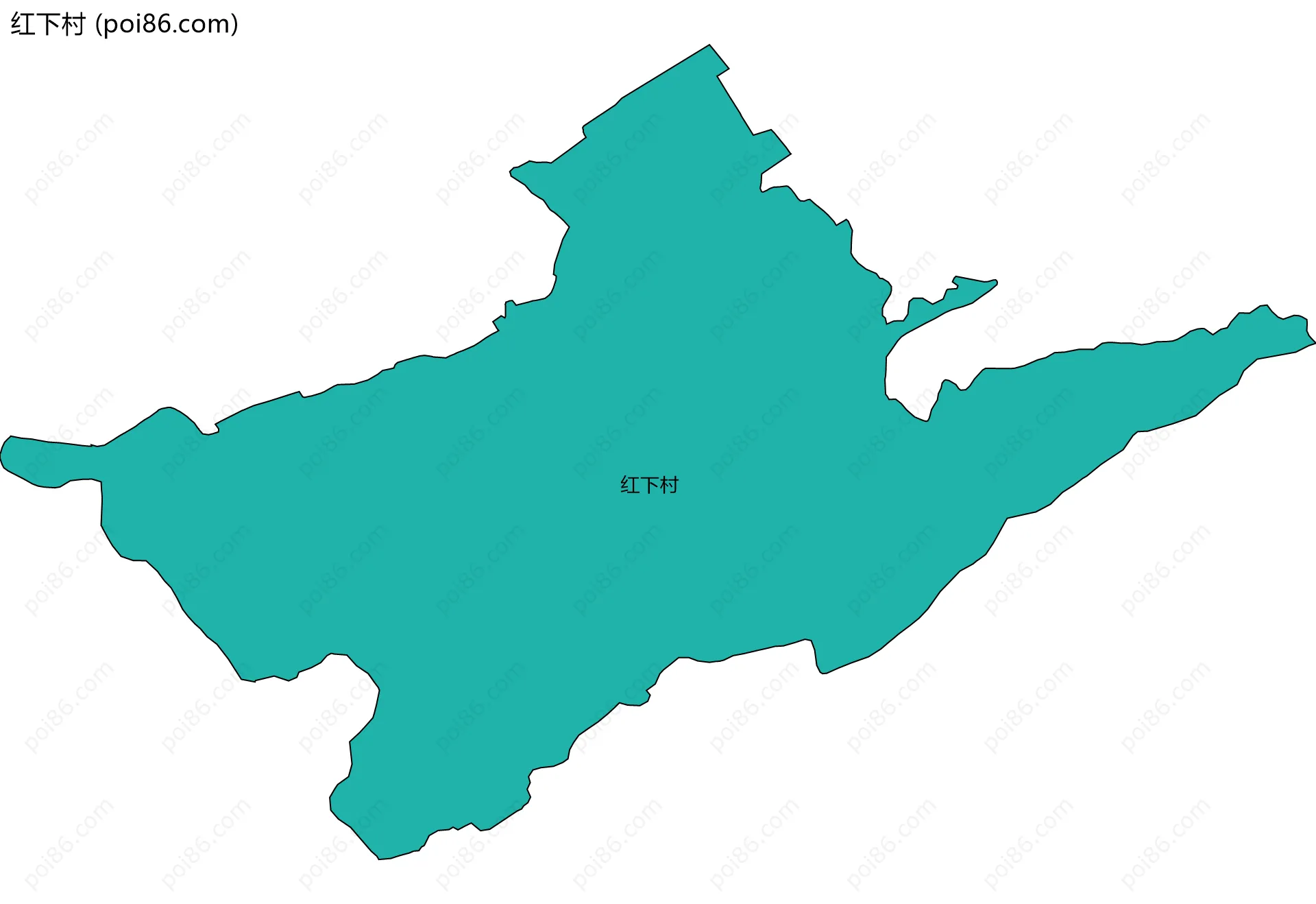 红下村边界地图