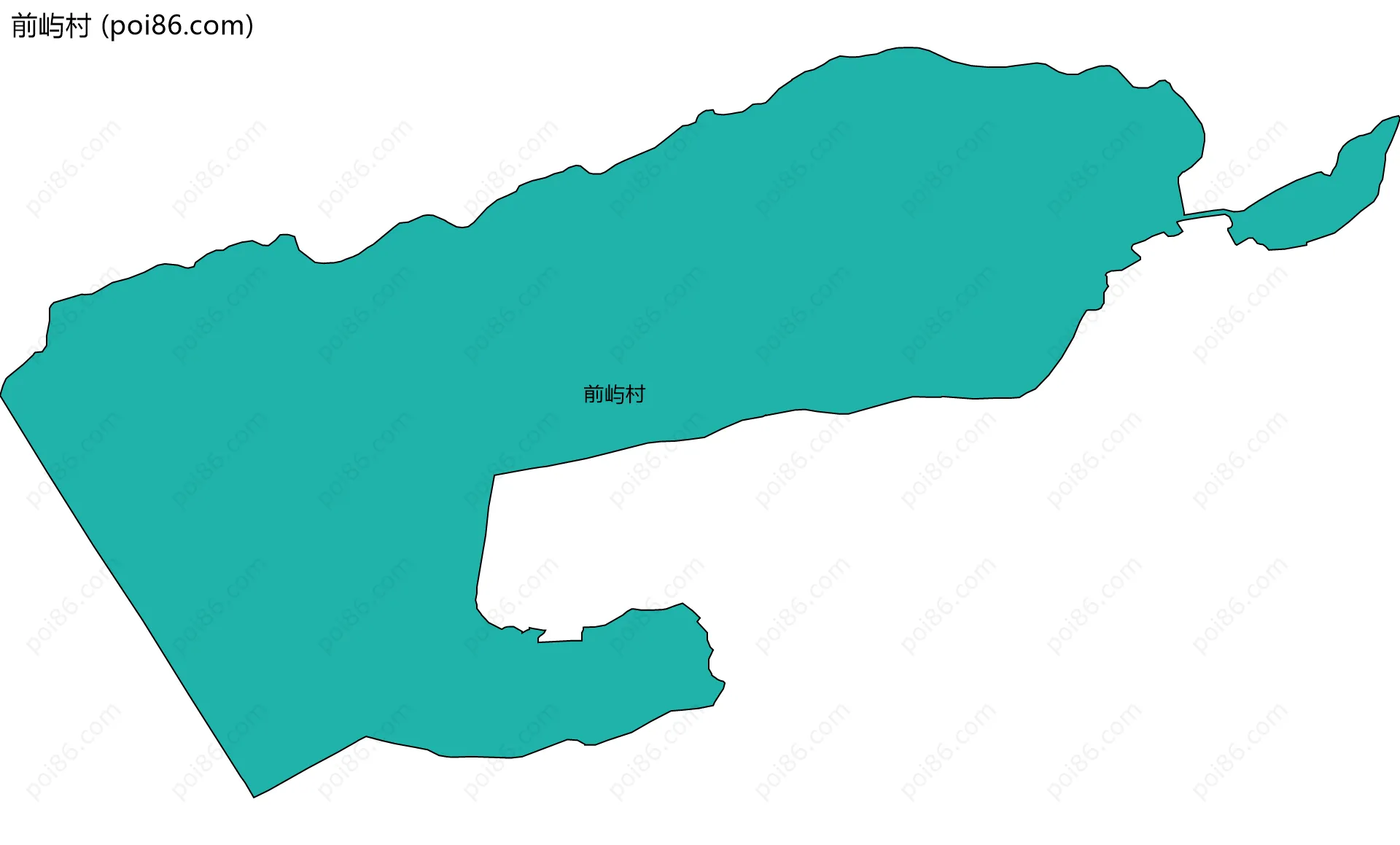 前屿村边界地图