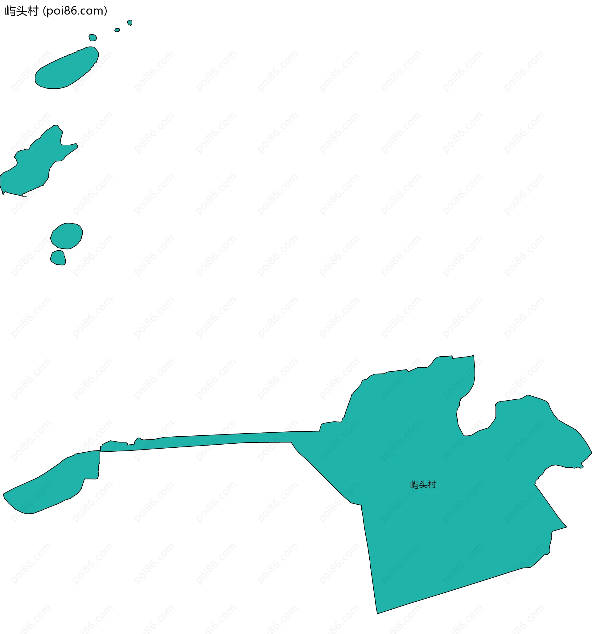 屿头村边界地图