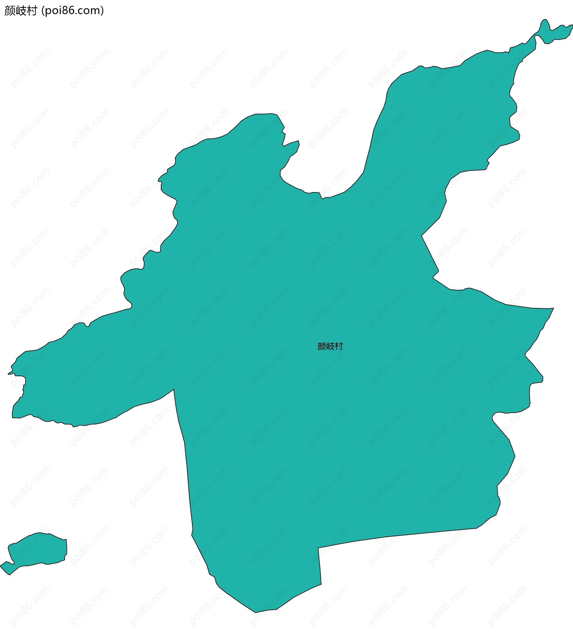 颜岐村边界地图