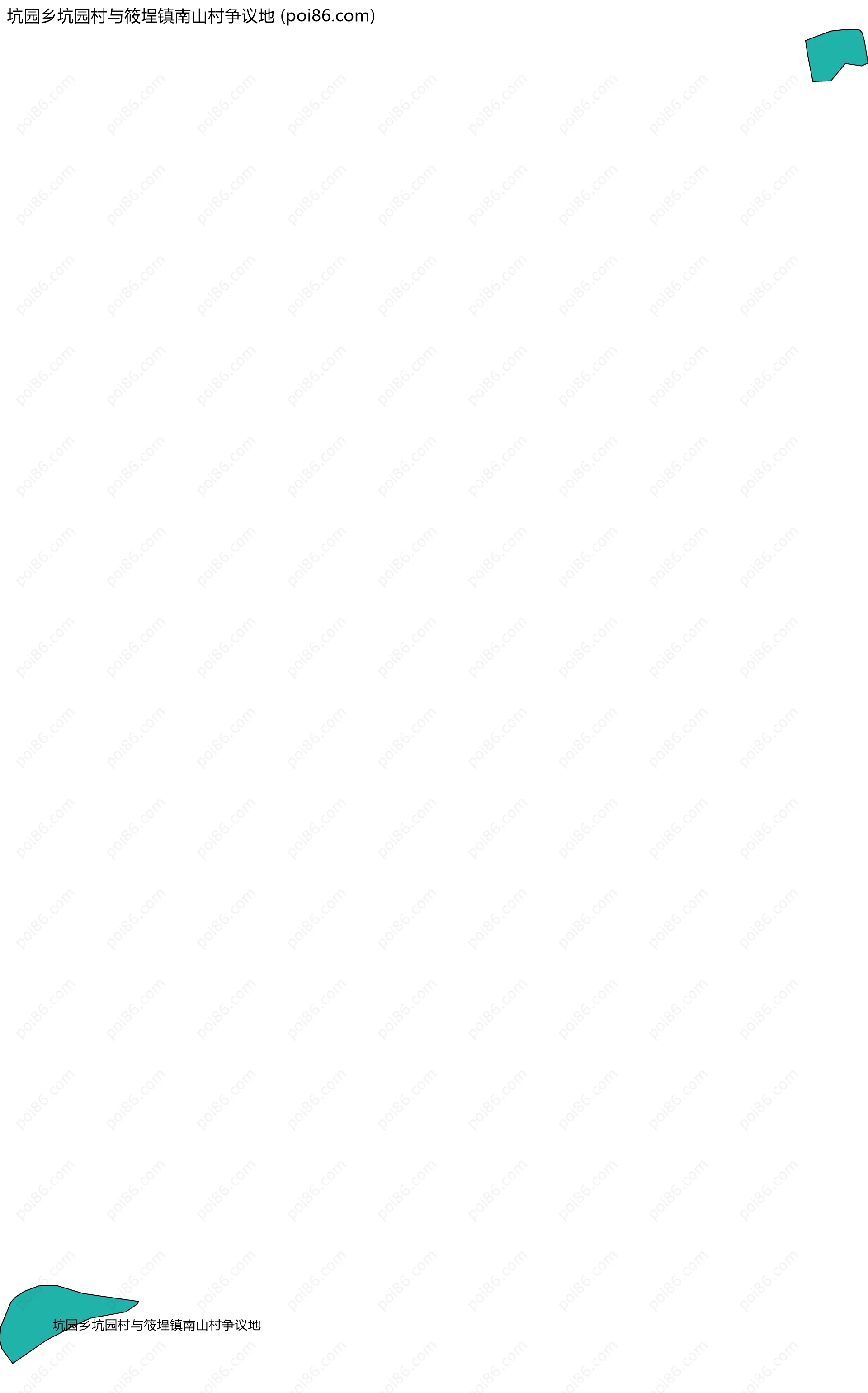 坑园乡坑园村与筱埕镇南山村争议地边界地图