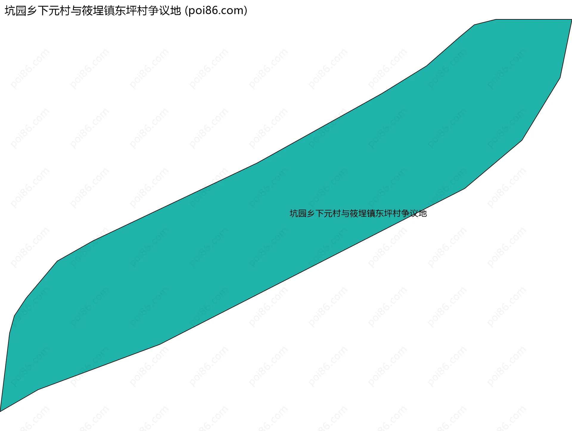 坑园乡下元村与筱埕镇东坪村争议地边界地图