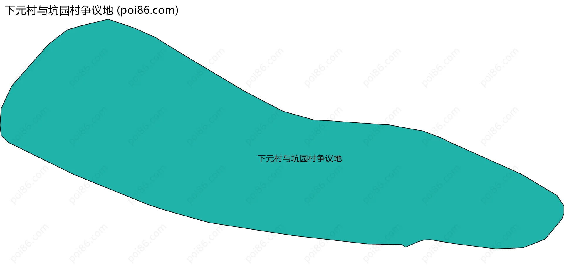 下元村与坑园村争议地边界地图