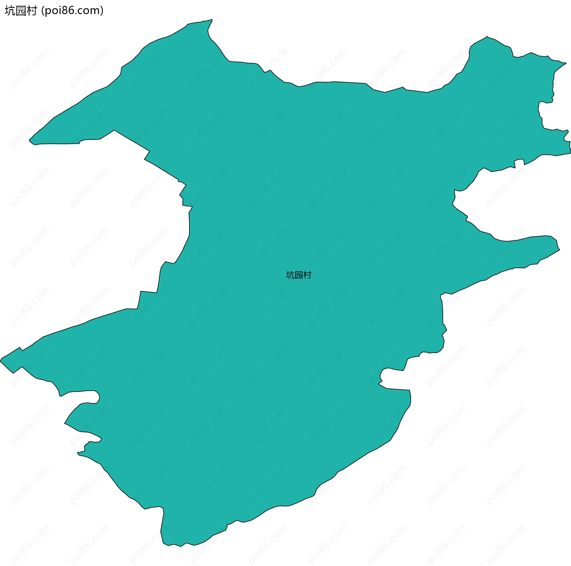 坑园村边界地图