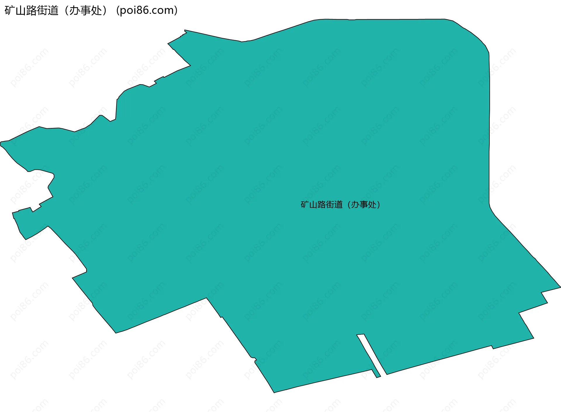 矿山路街道（办事处）边界地图