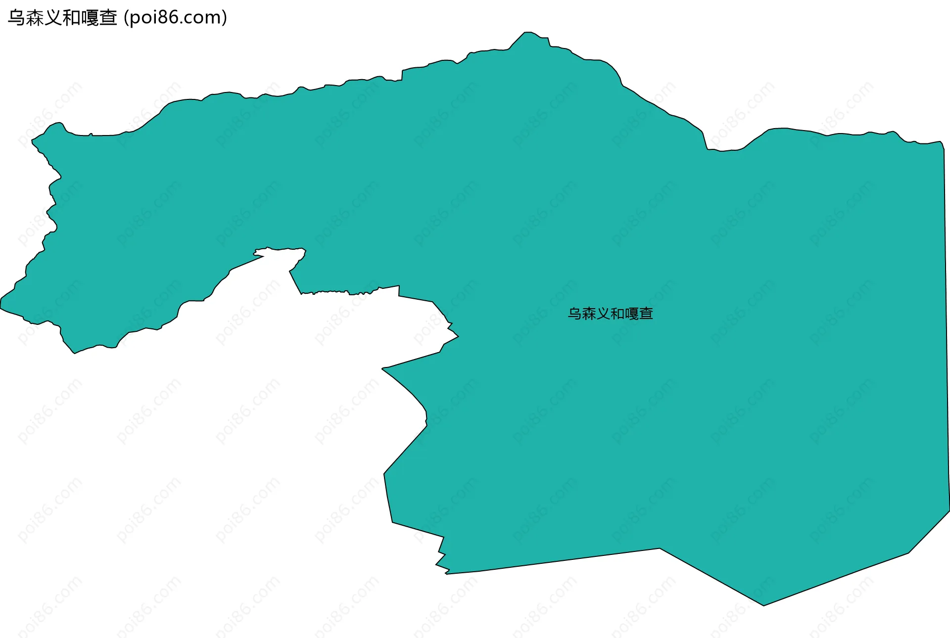 乌森义和嘎查边界地图
