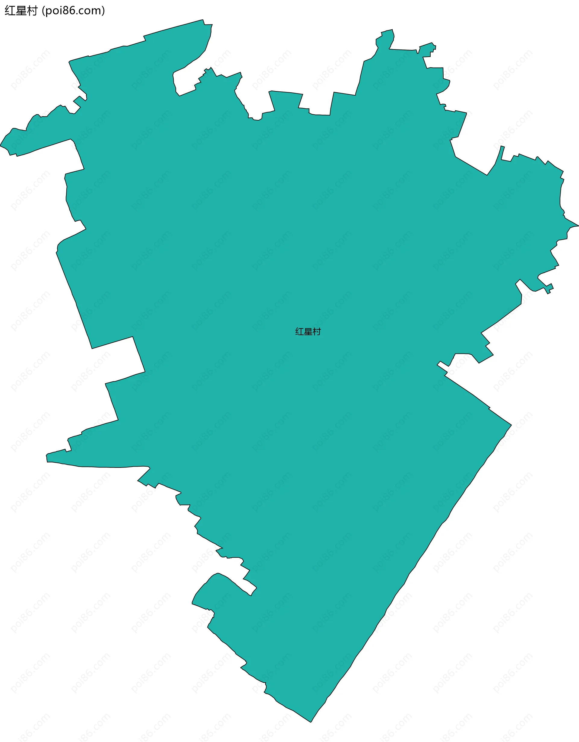 红星村边界地图