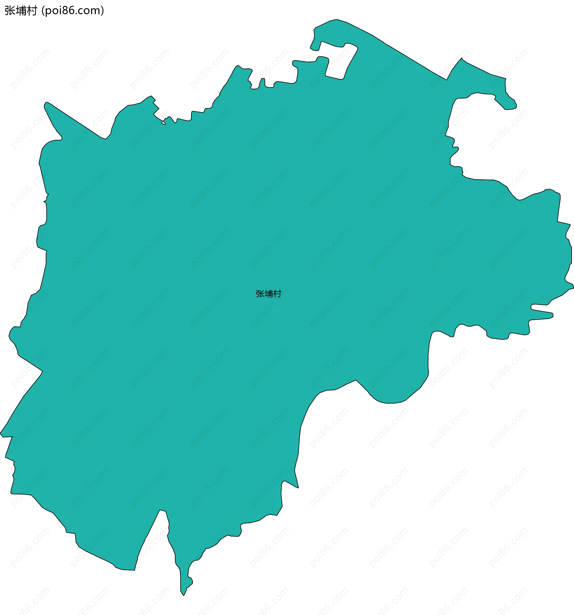 张埔村边界地图