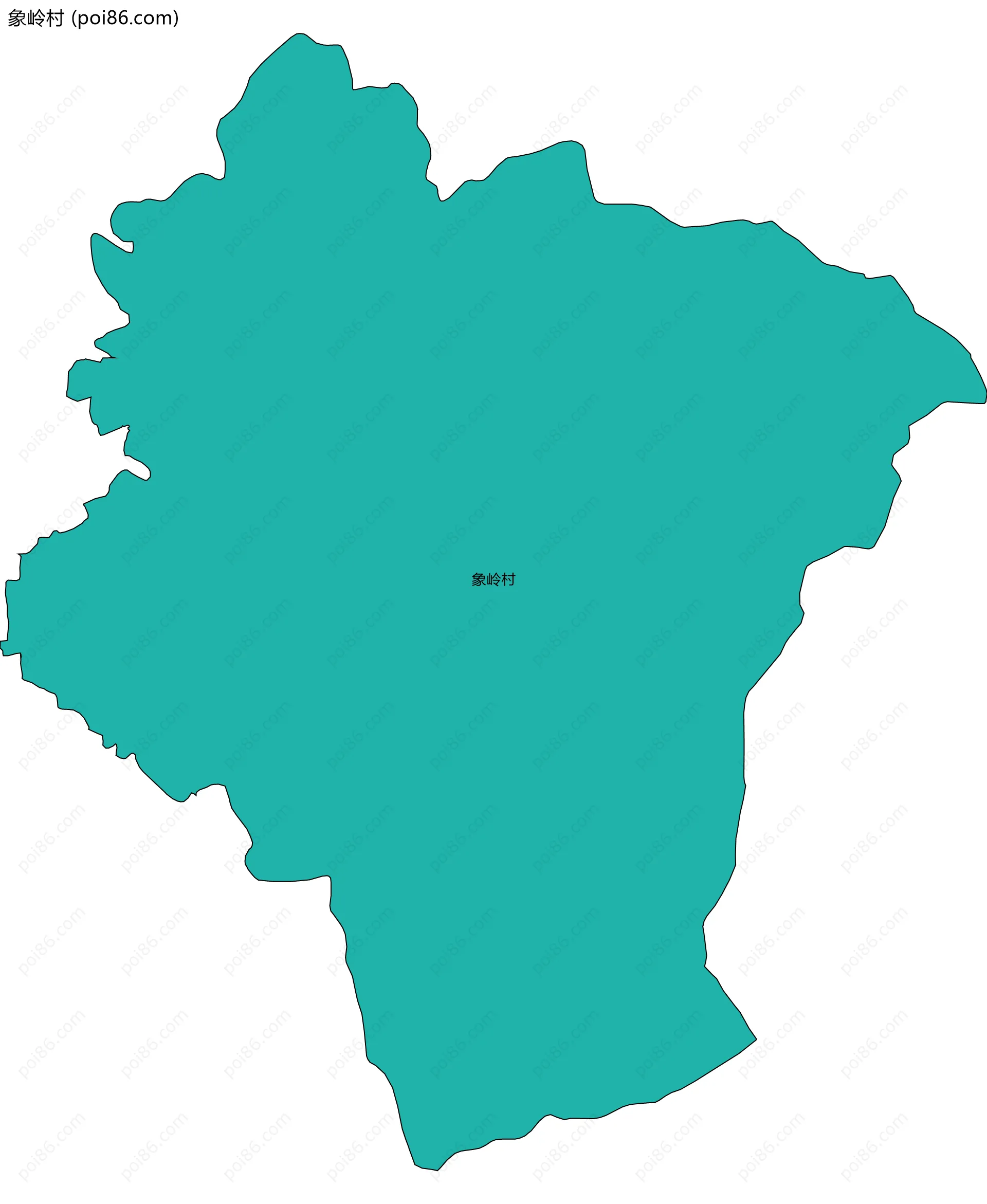 象岭村边界地图