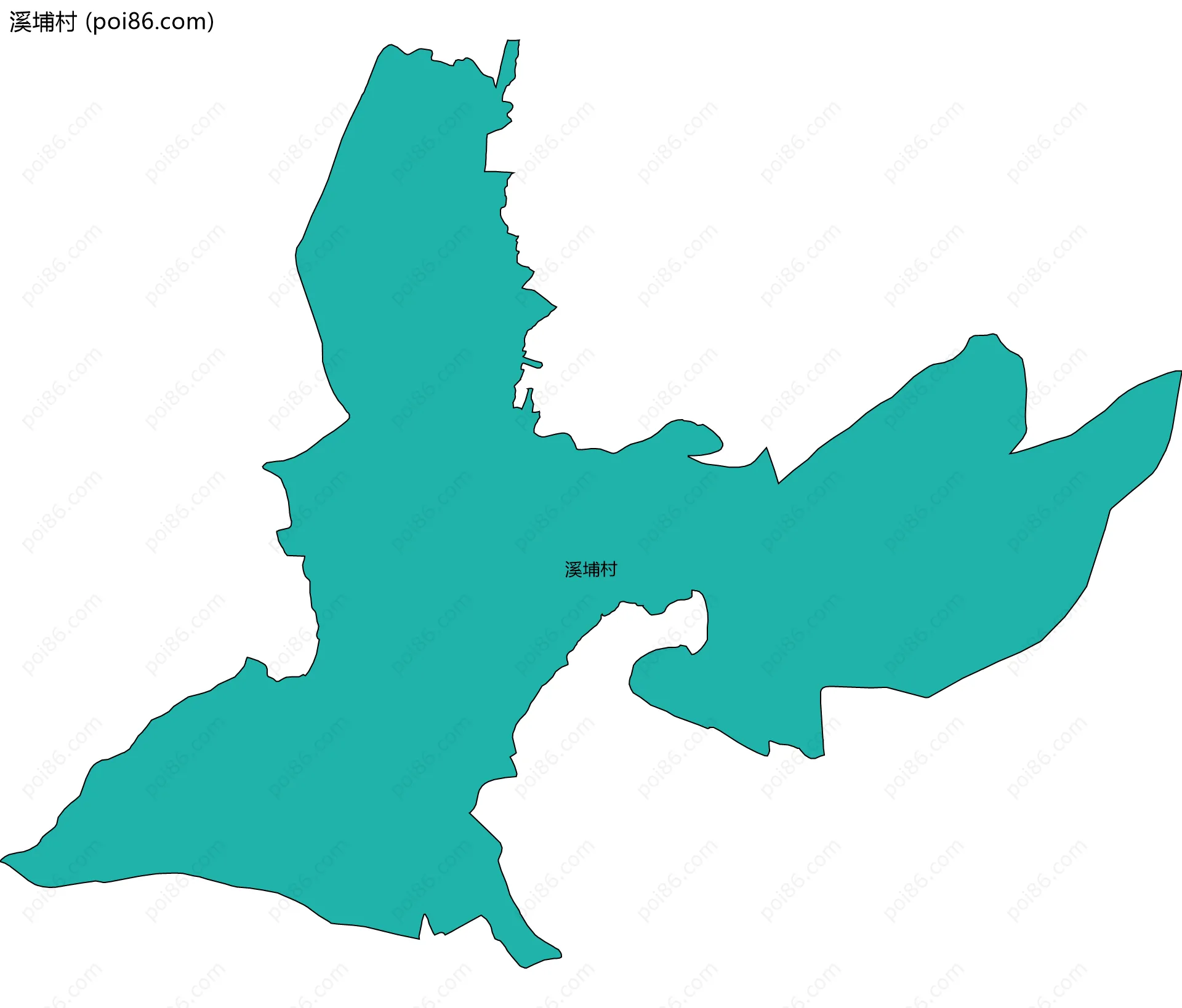 溪埔村边界地图