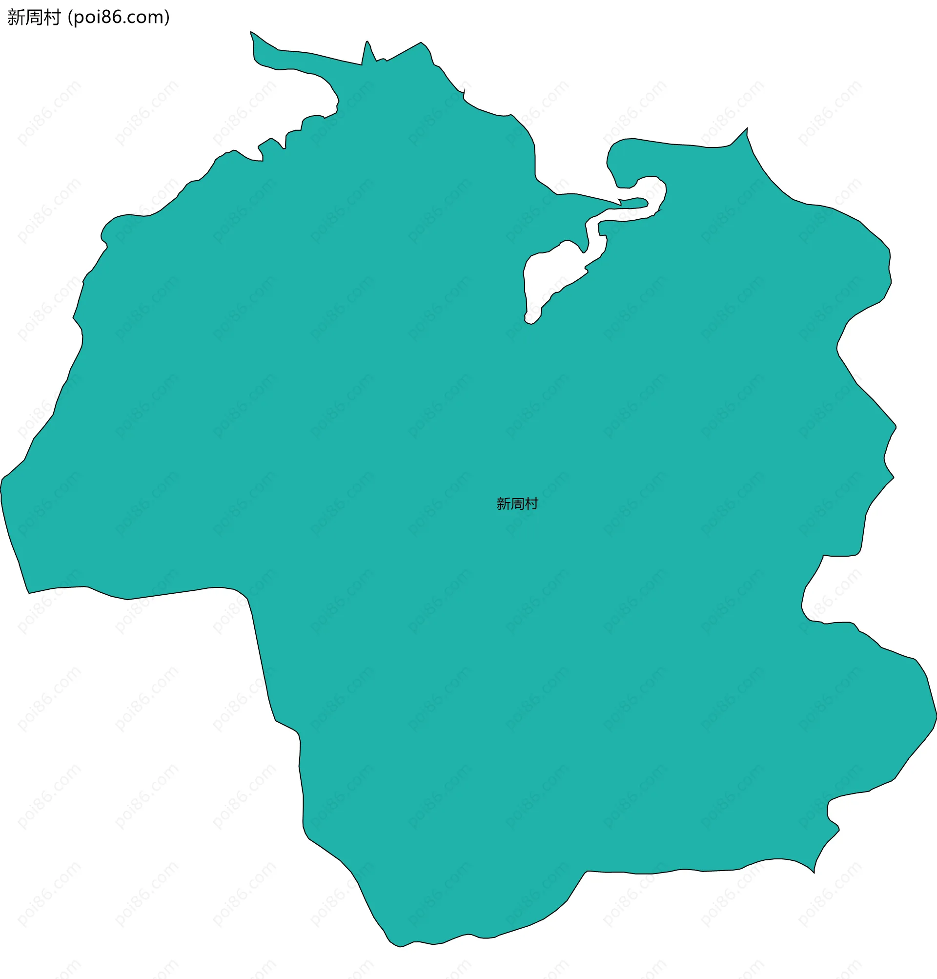 新周村边界地图