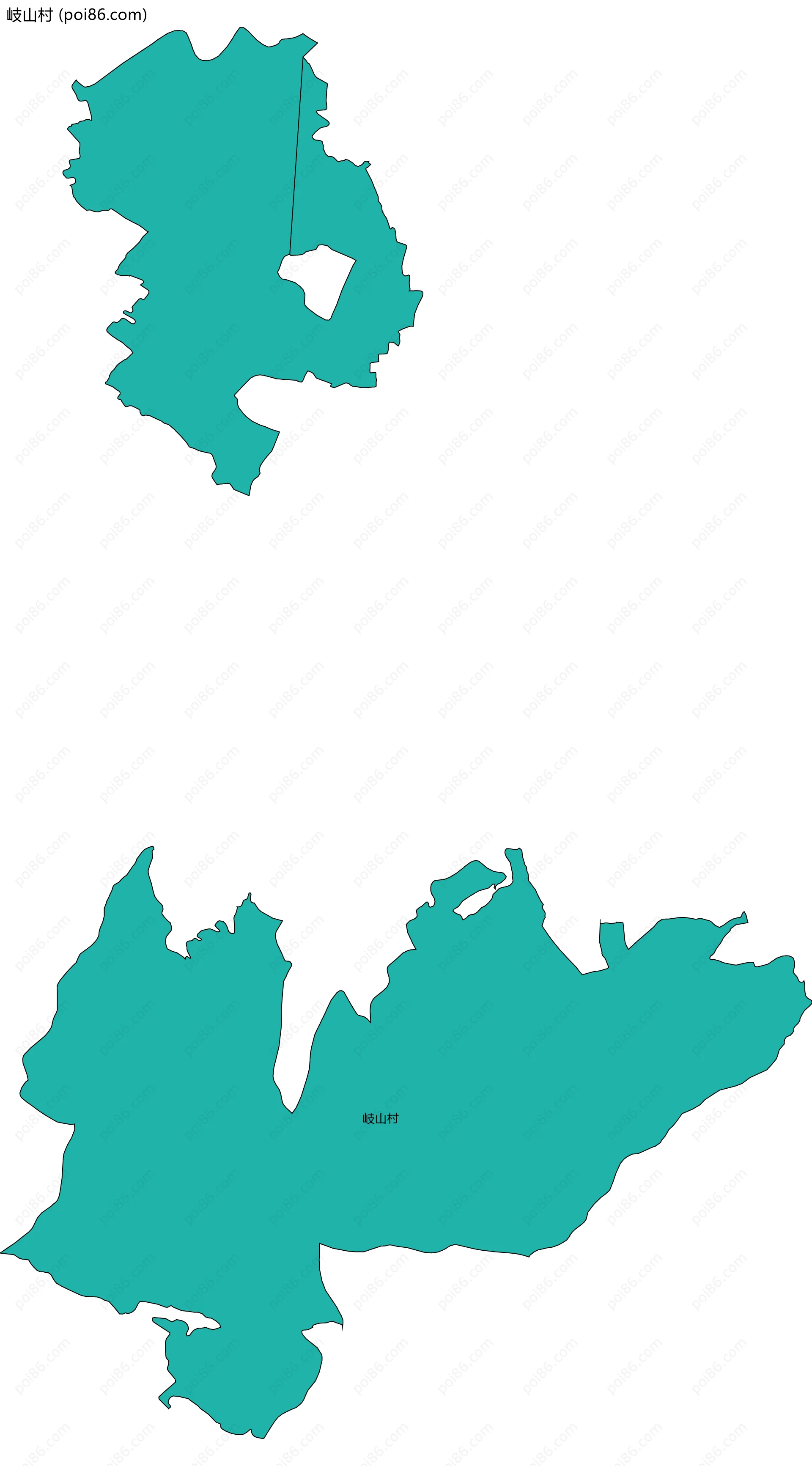 岐山村边界地图