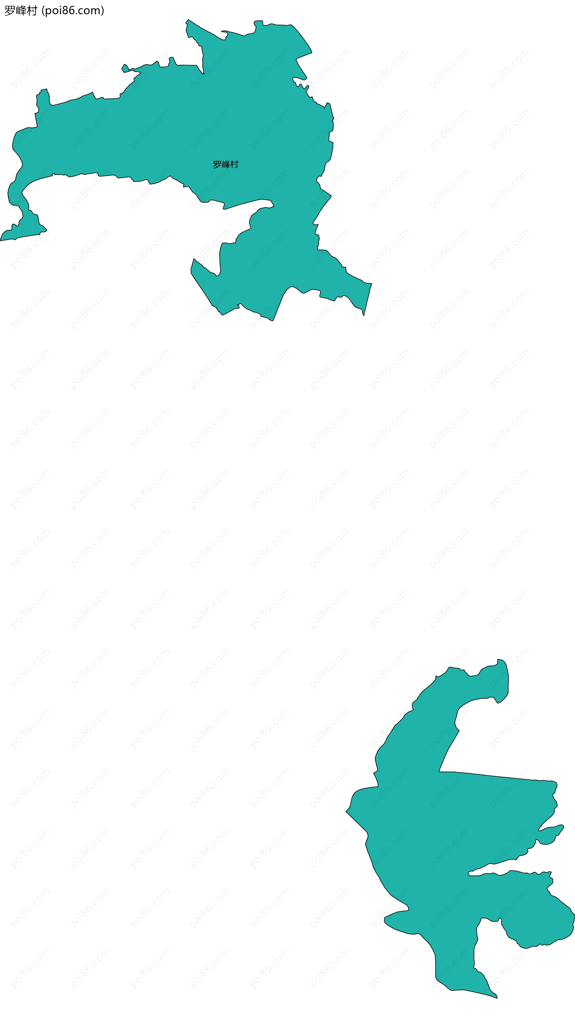 罗峰村边界地图