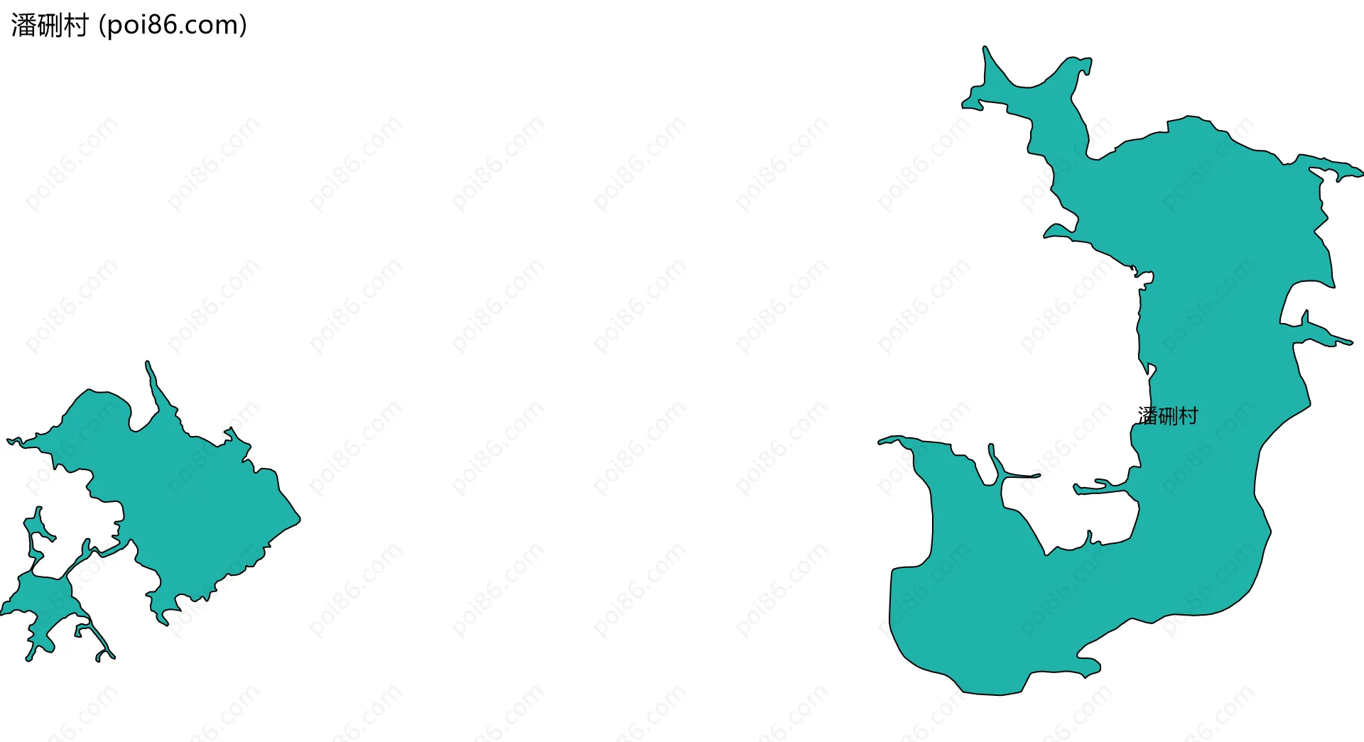 潘硎村边界地图