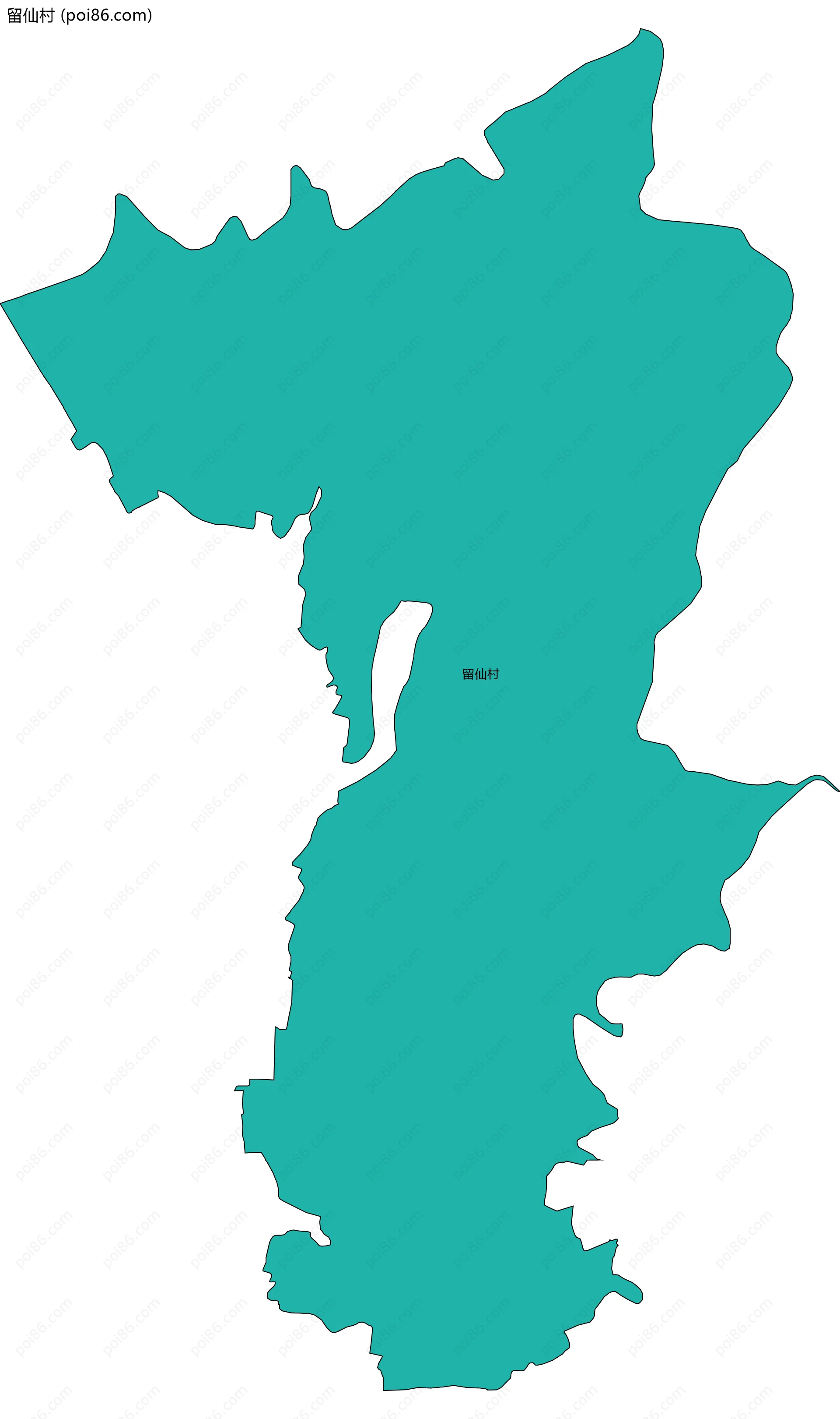 留仙村边界地图