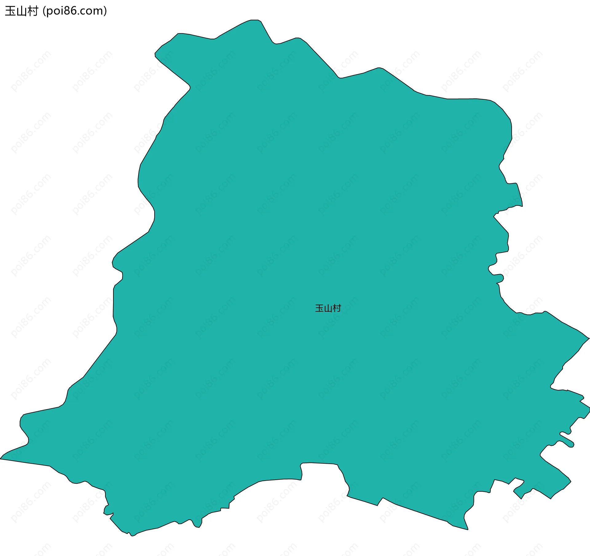 玉山村边界地图