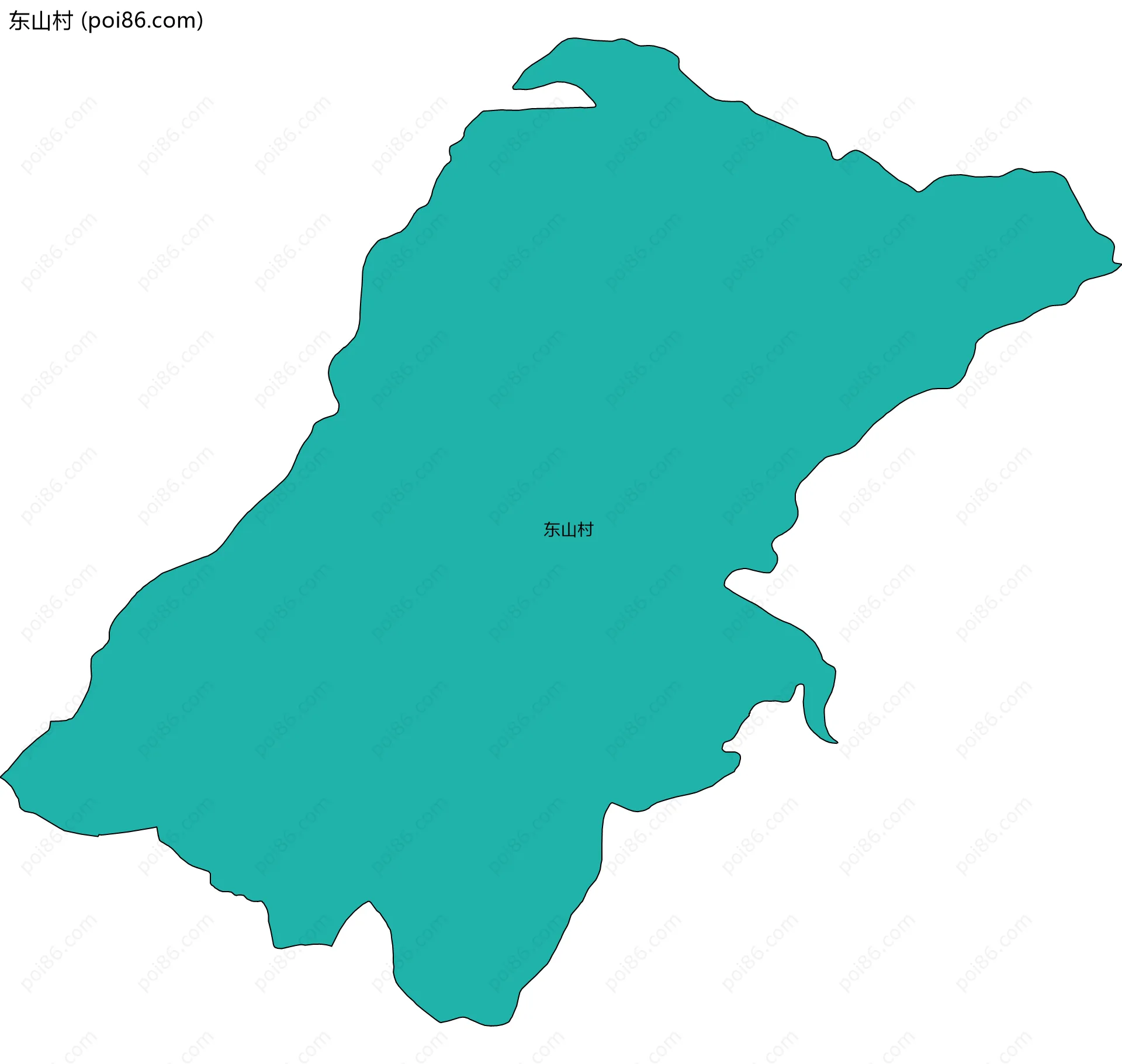 东山村边界地图