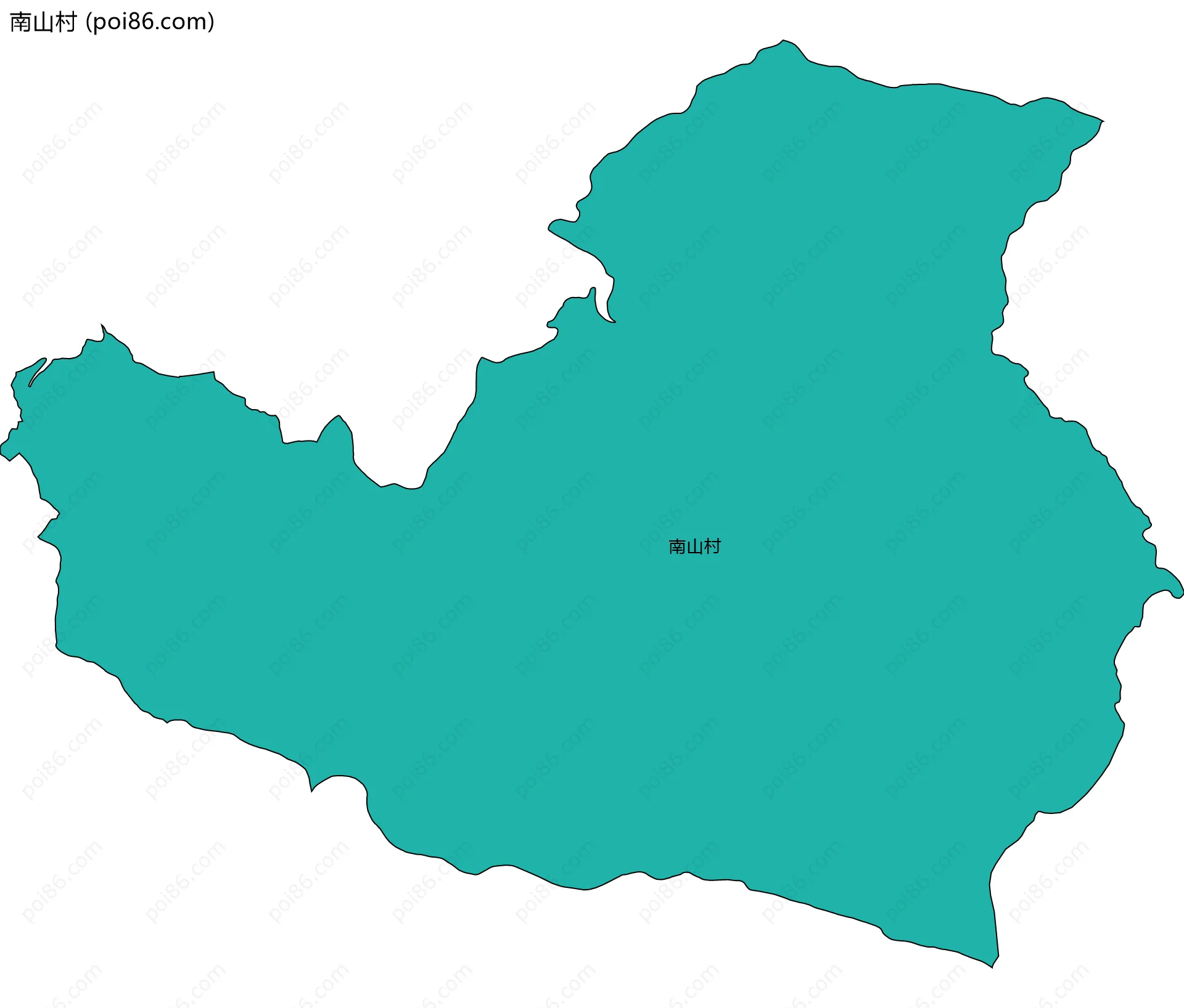 南山村边界地图