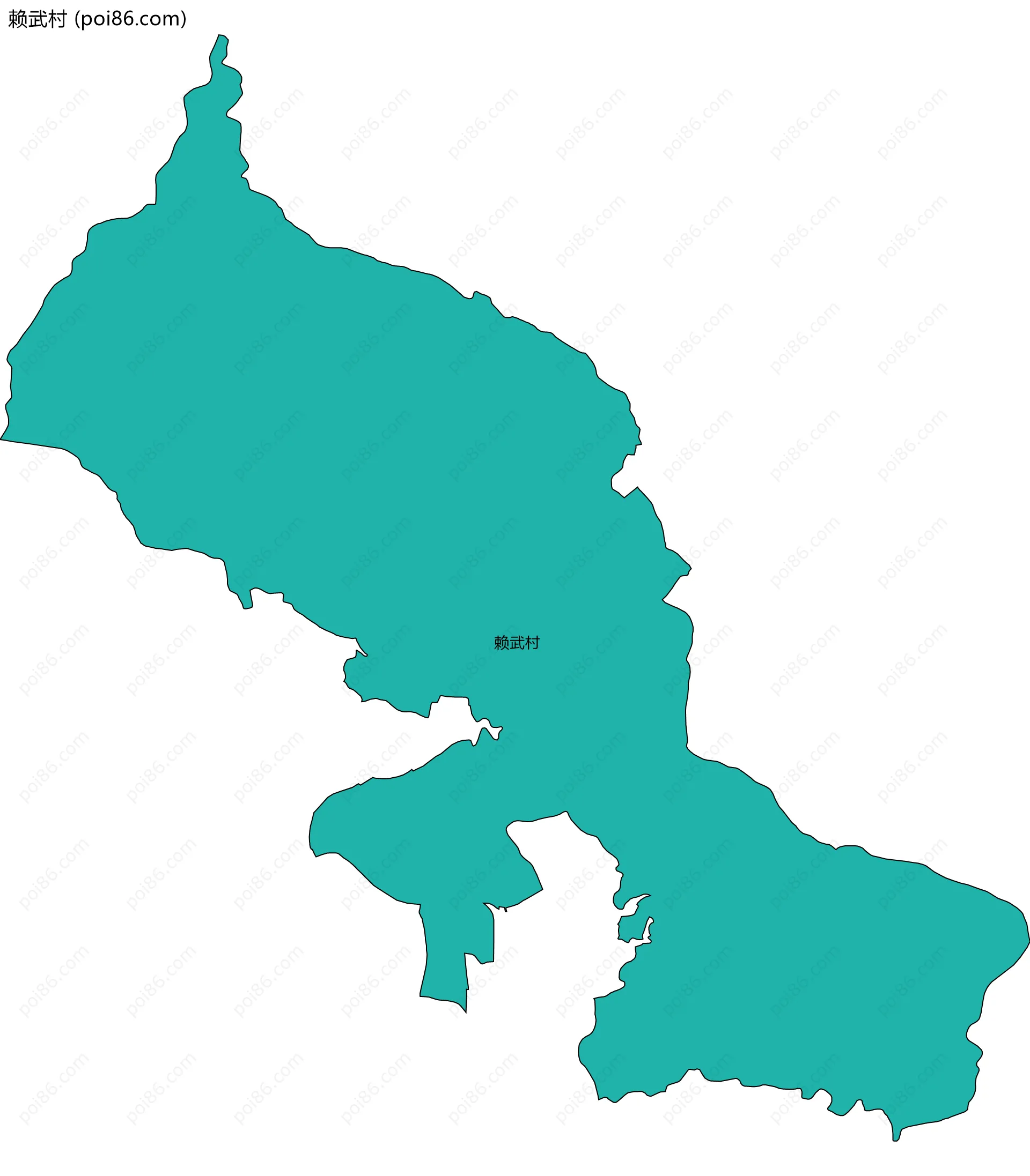 赖武村边界地图