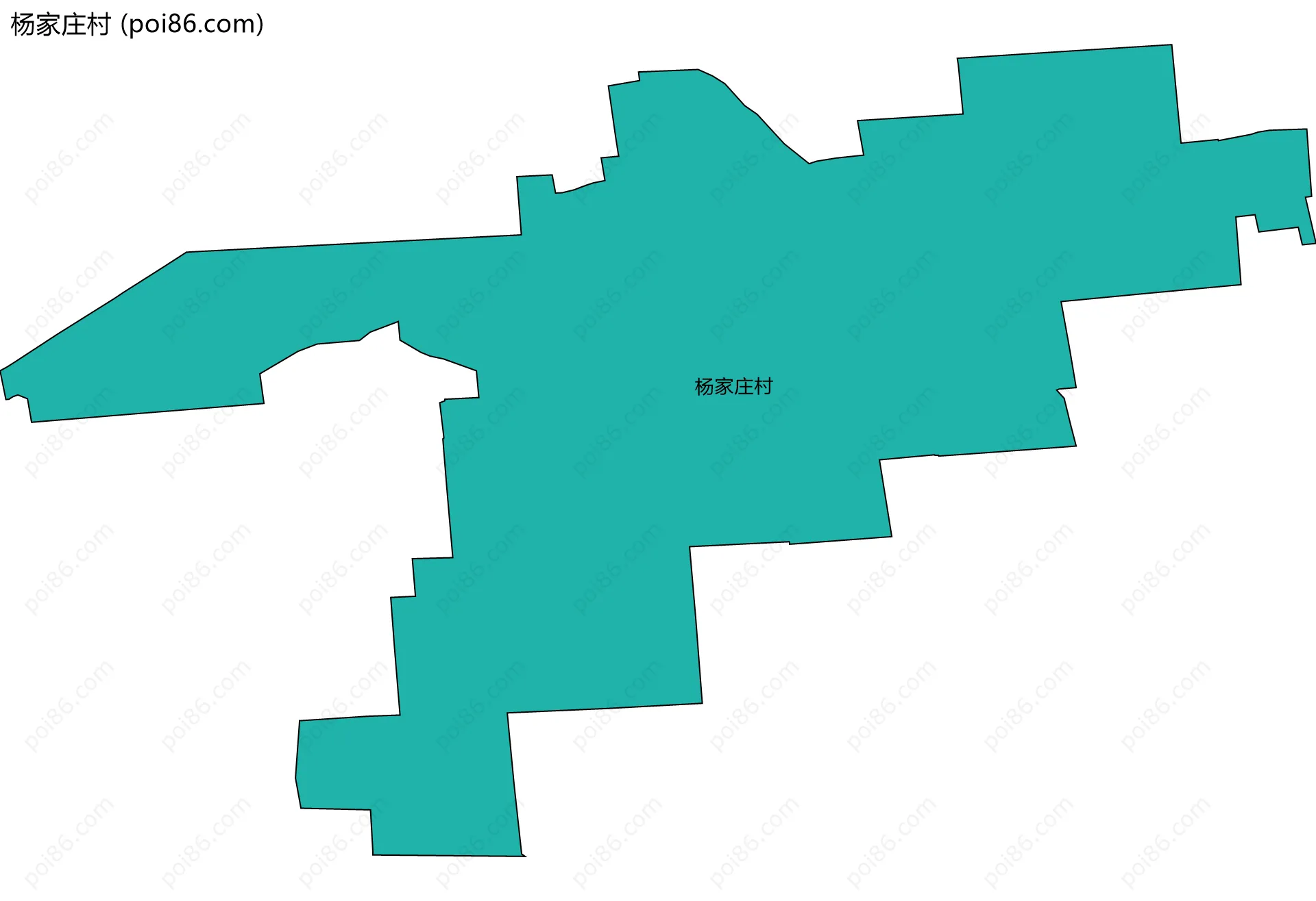 杨家庄村边界地图