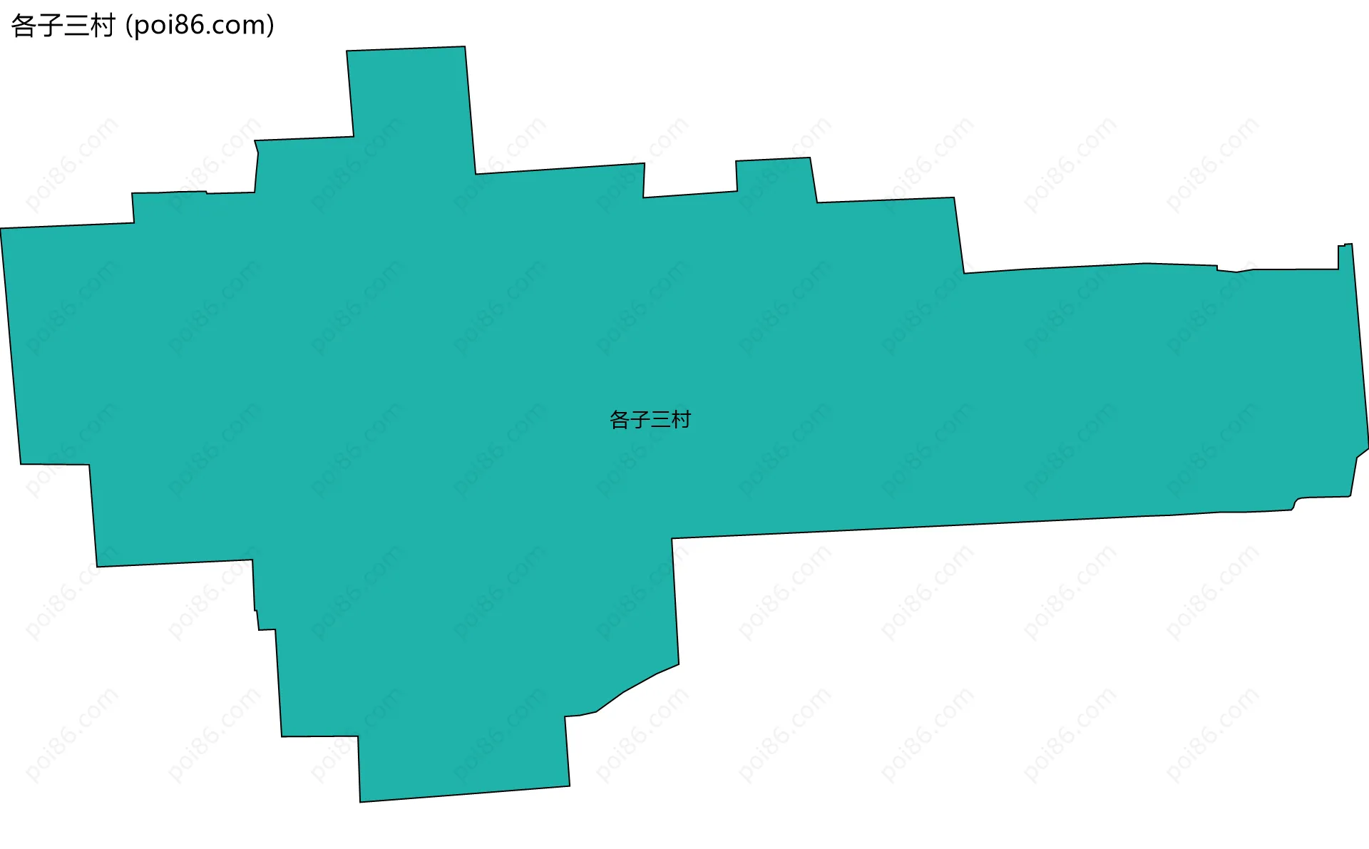各子三村边界地图