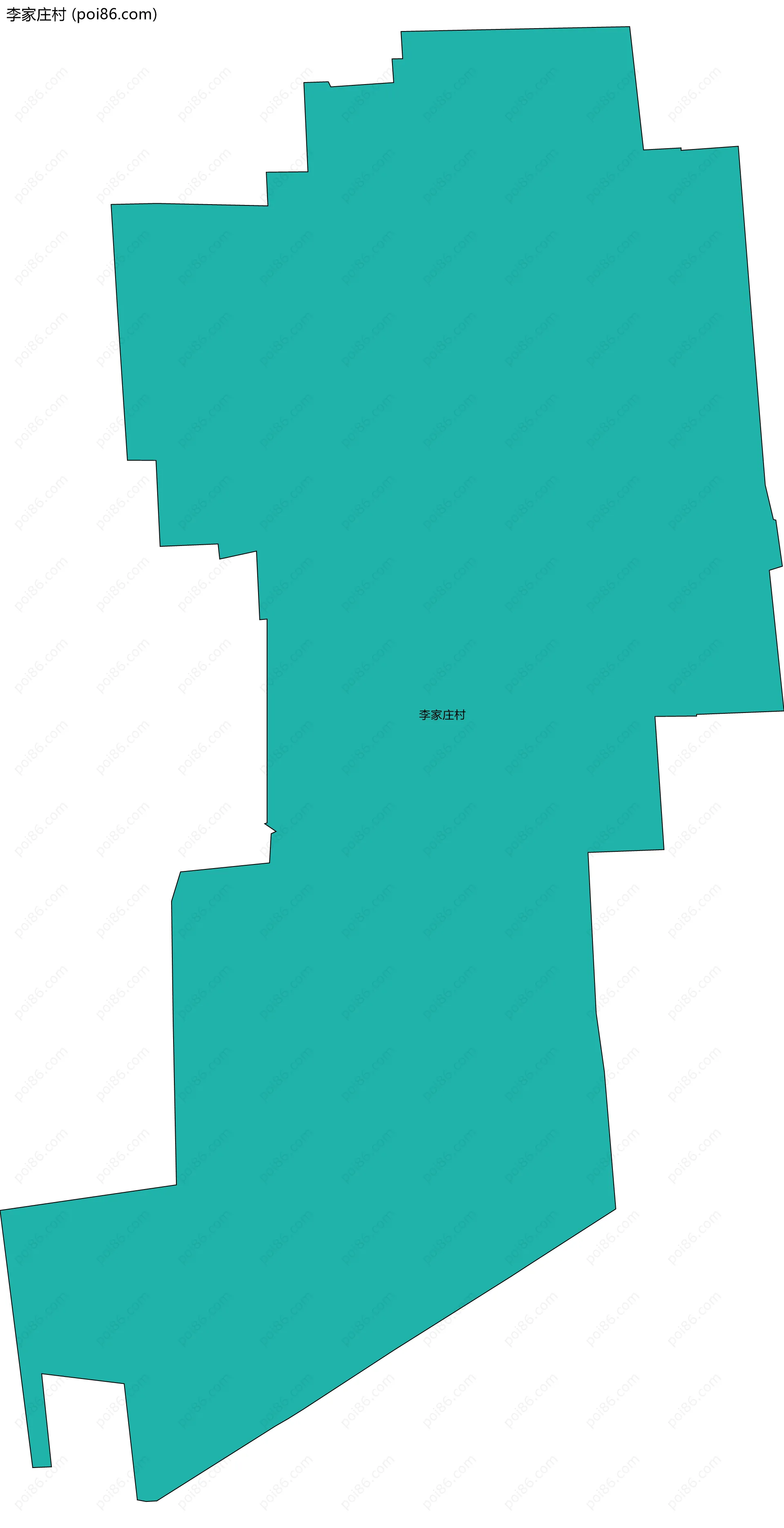 李家庄村边界地图