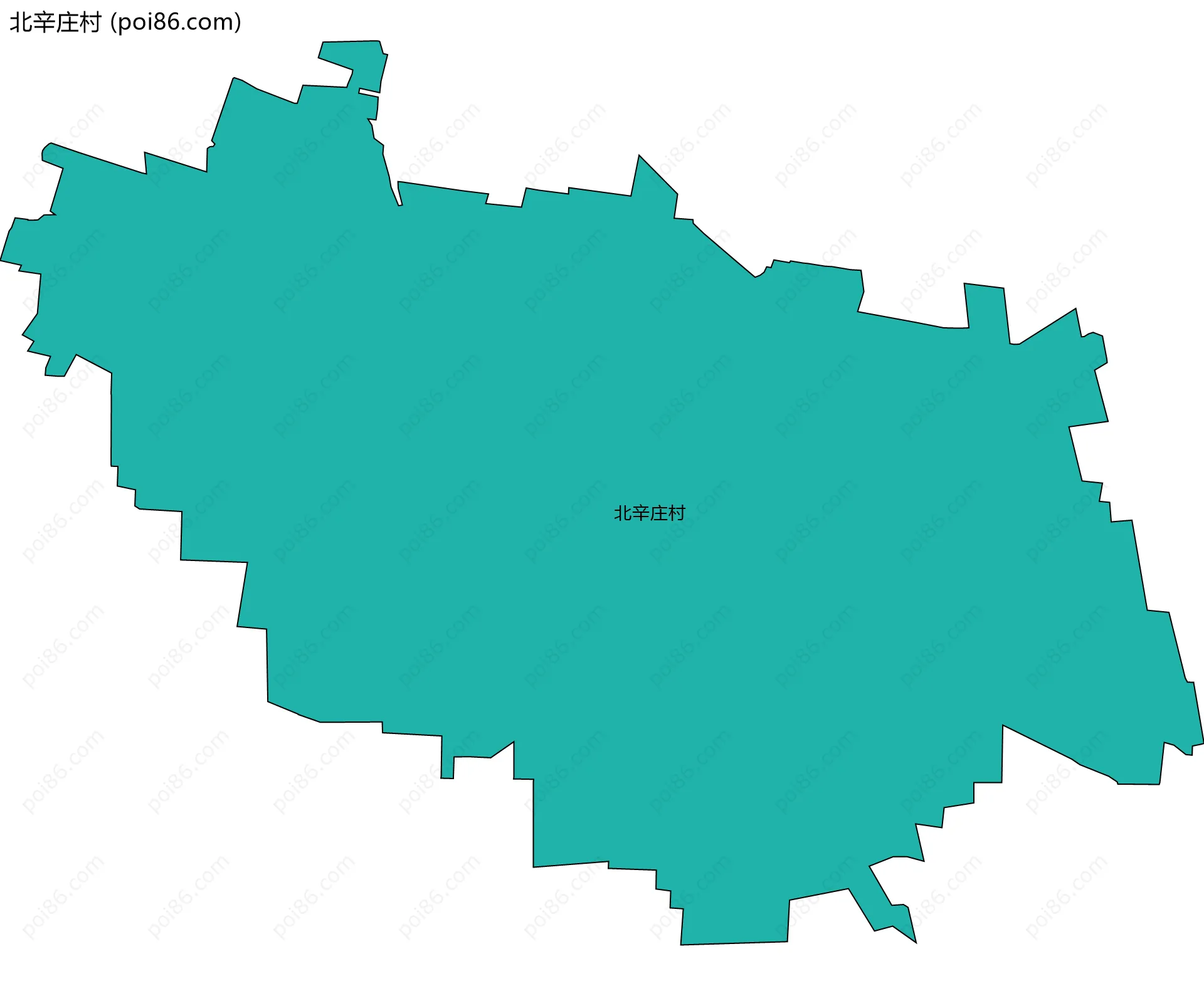 北辛庄村边界地图