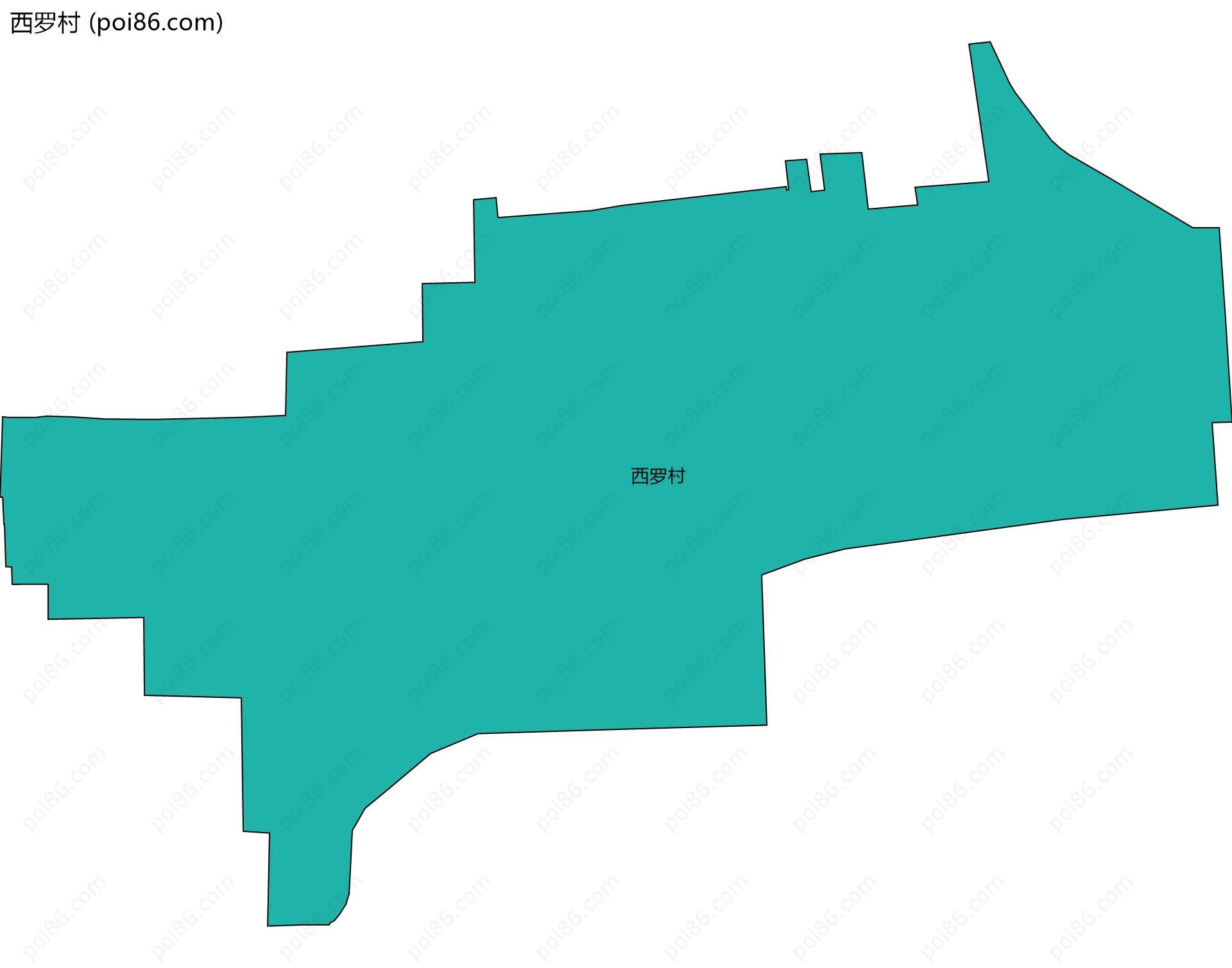 西罗村边界地图