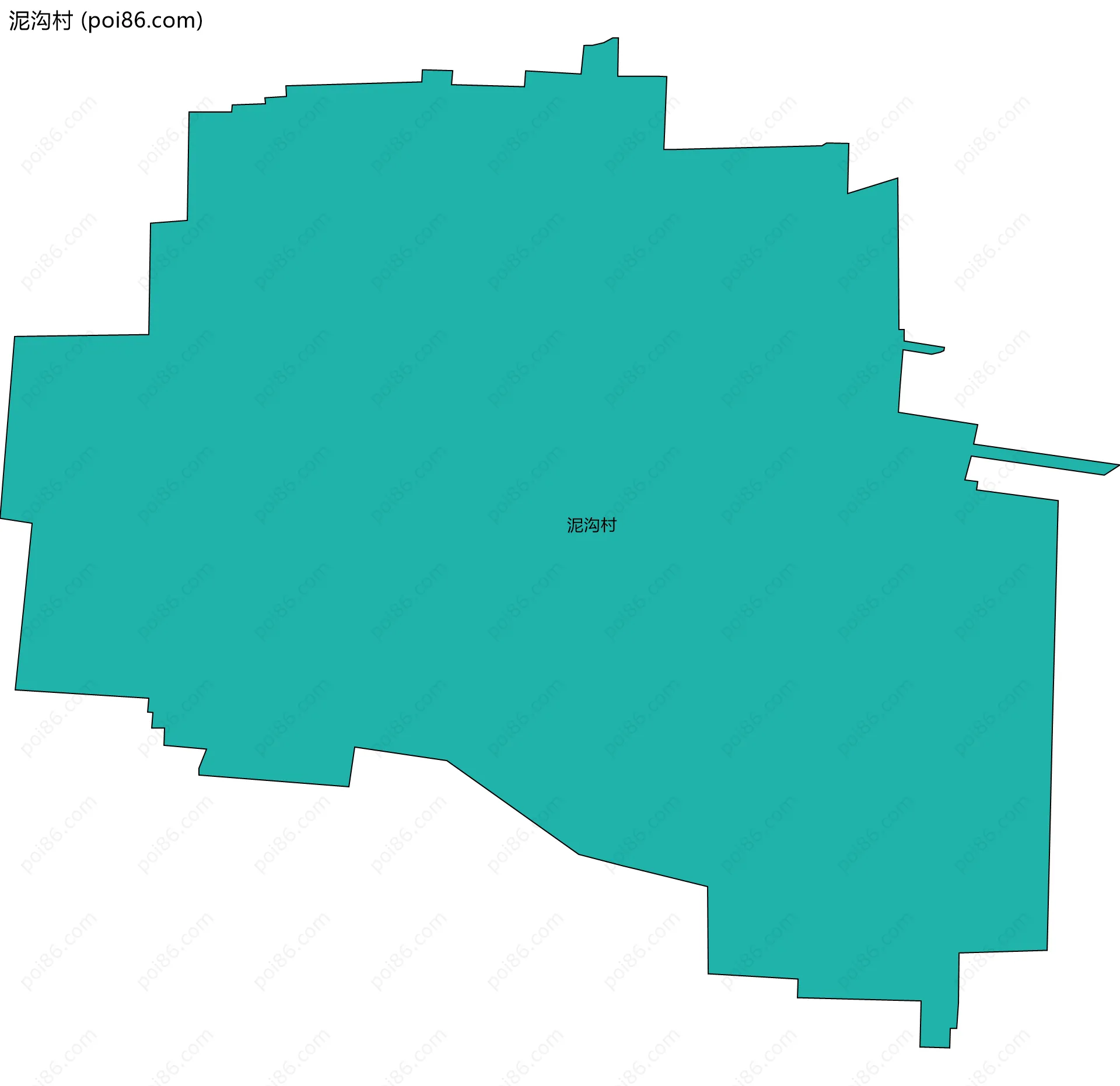 泥沟村边界地图
