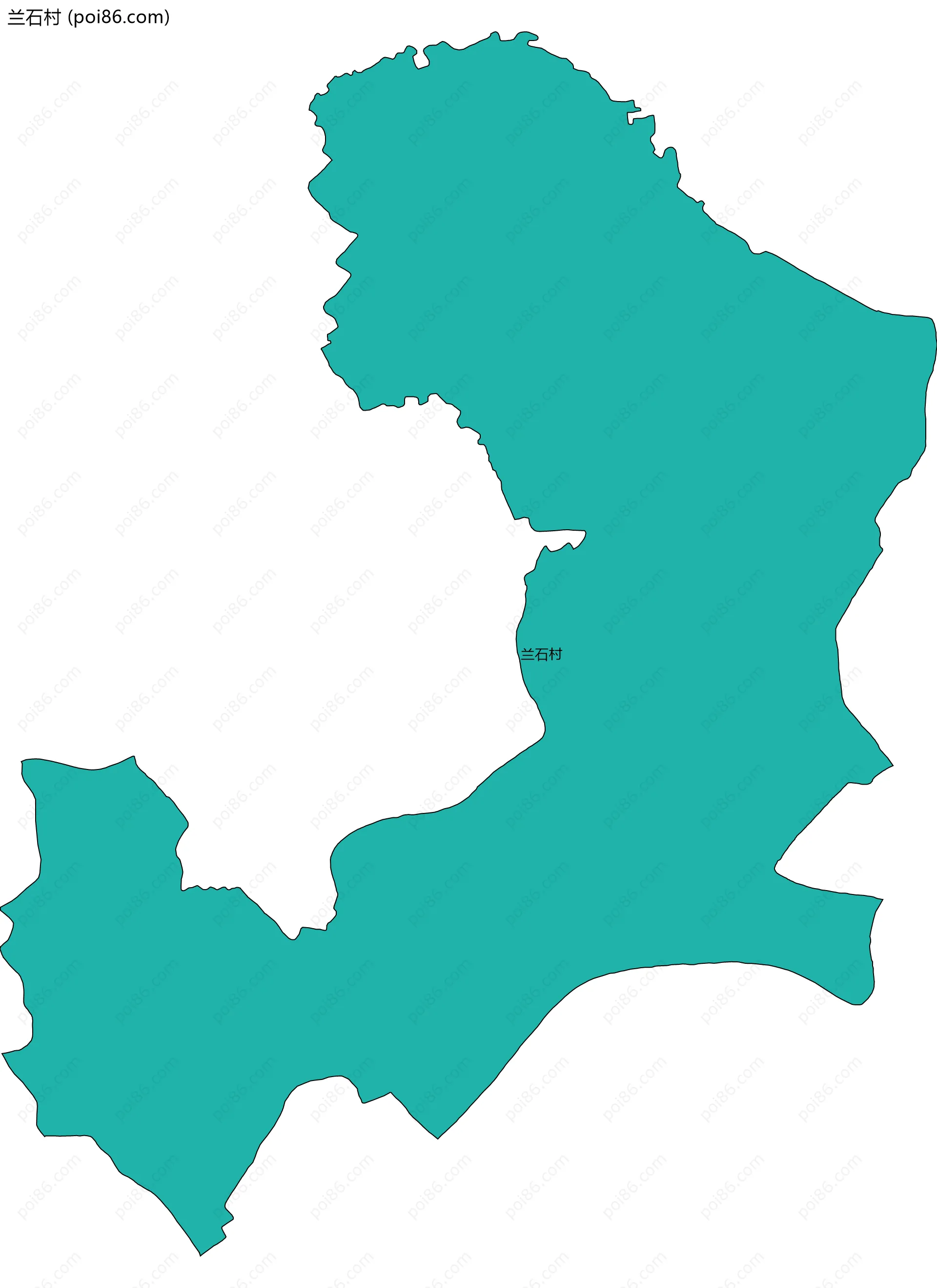 兰石村边界地图