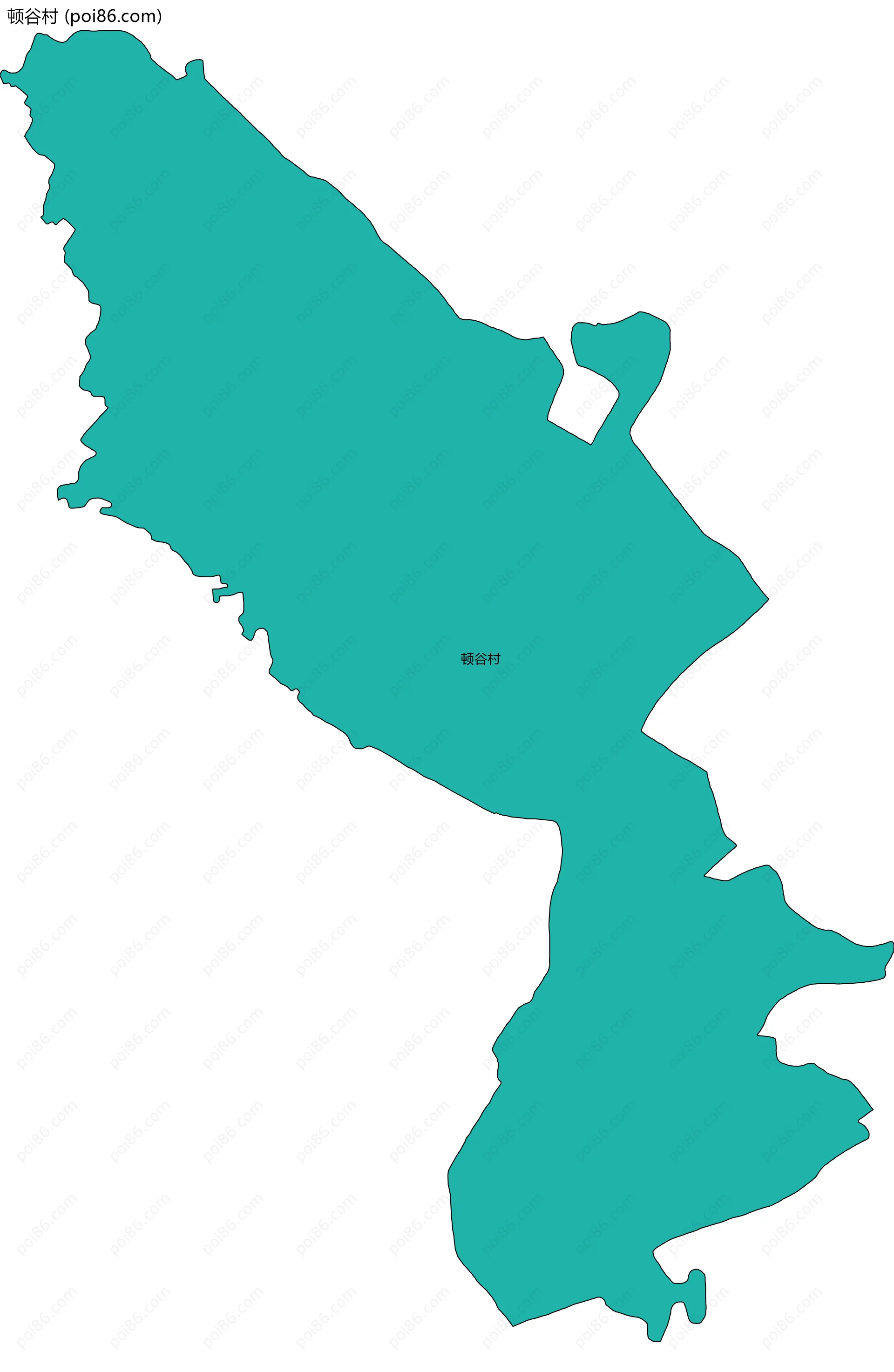 顿谷村边界地图