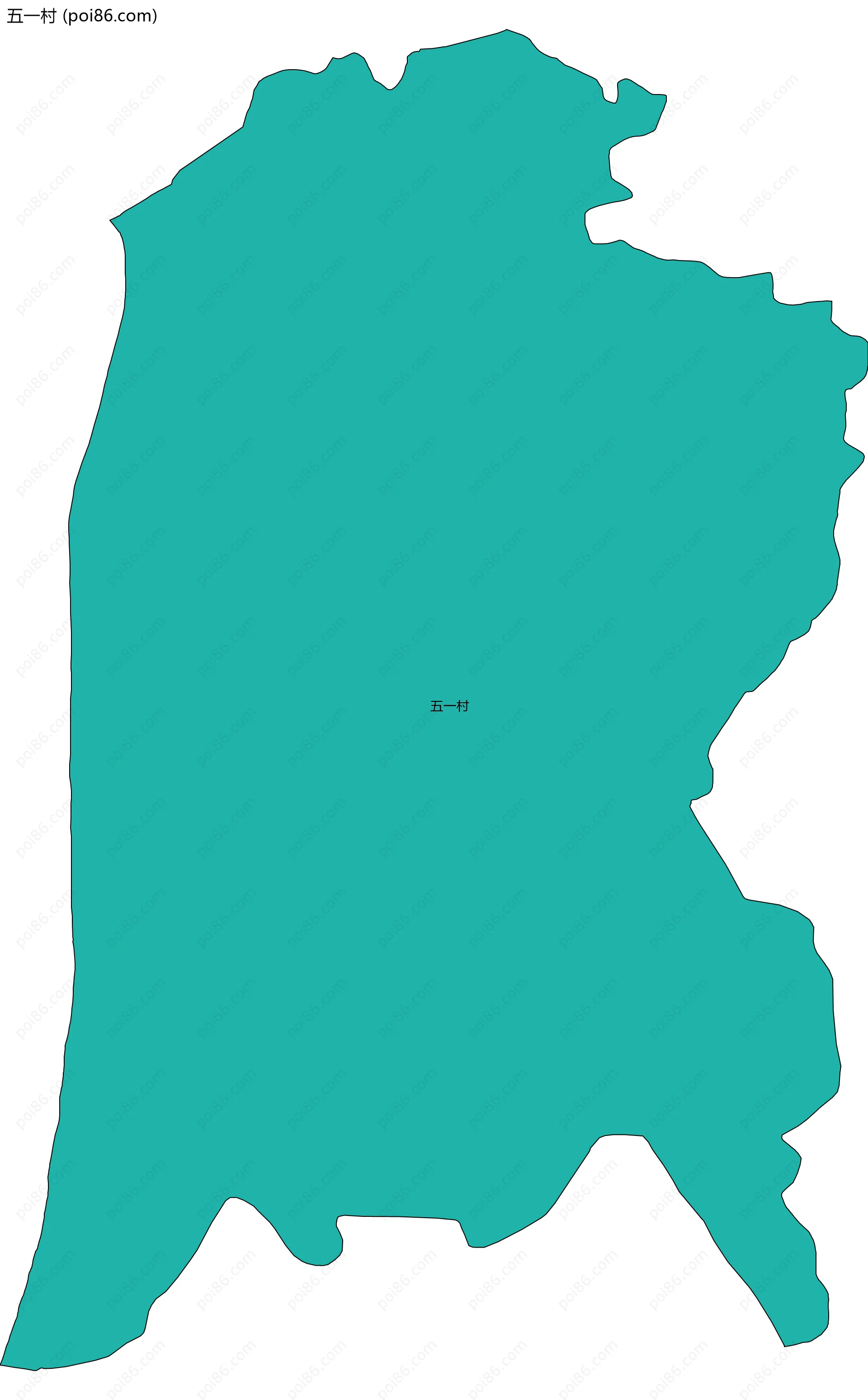 五一村边界地图