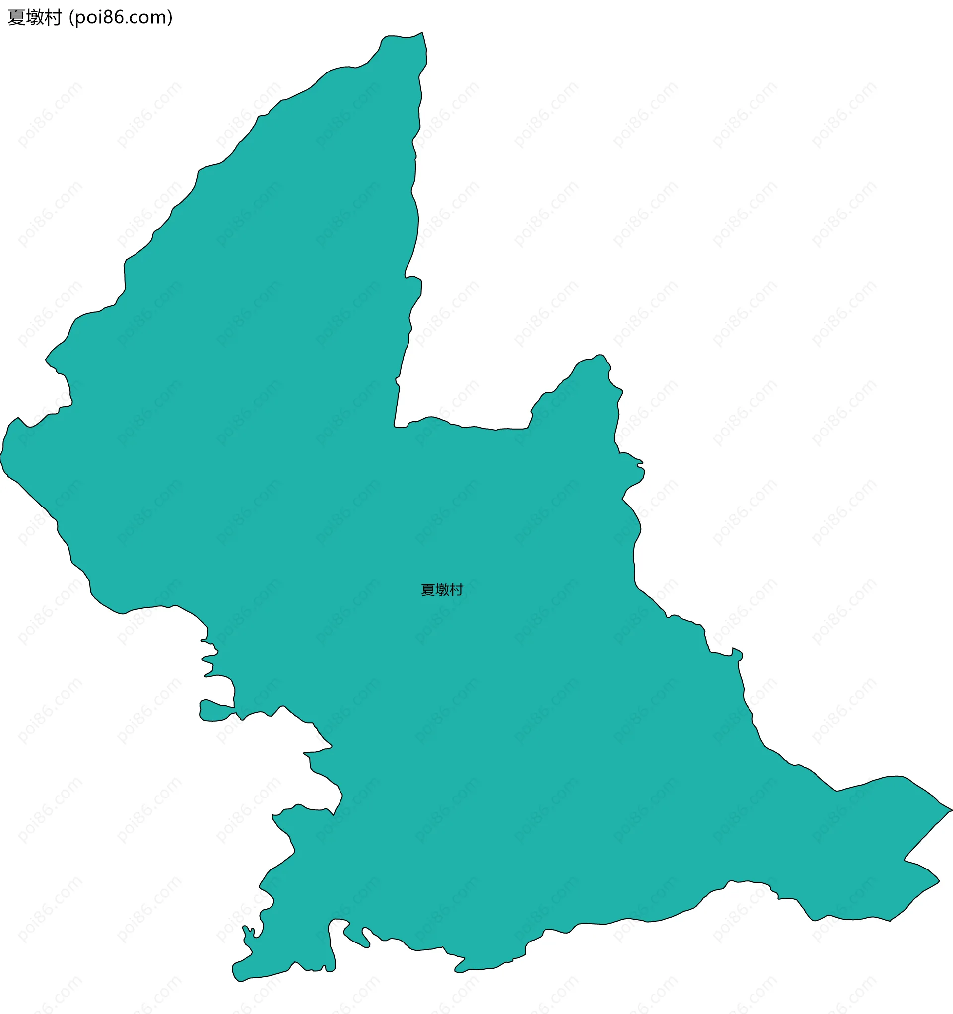 夏墩村边界地图