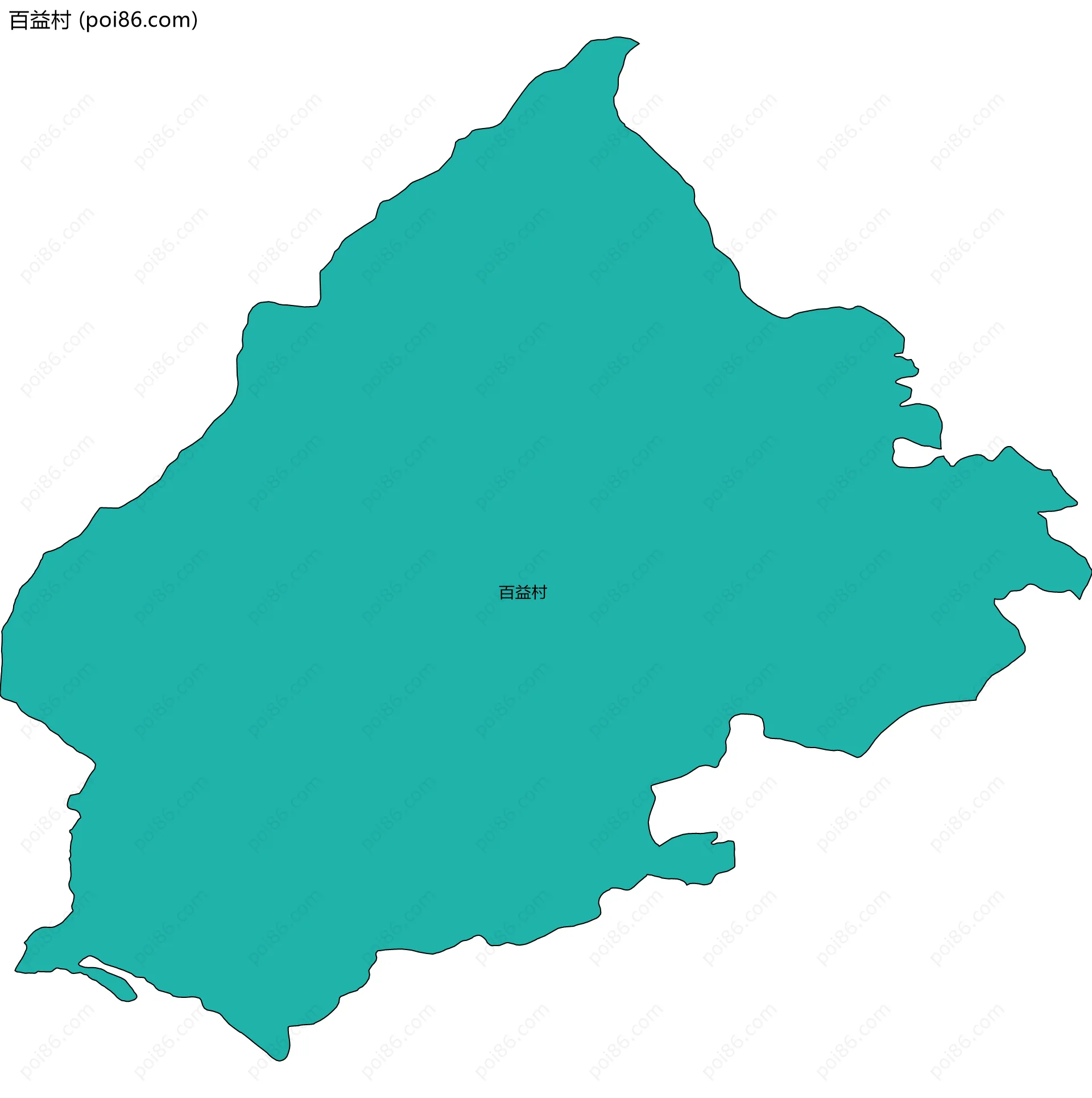 百益村边界地图