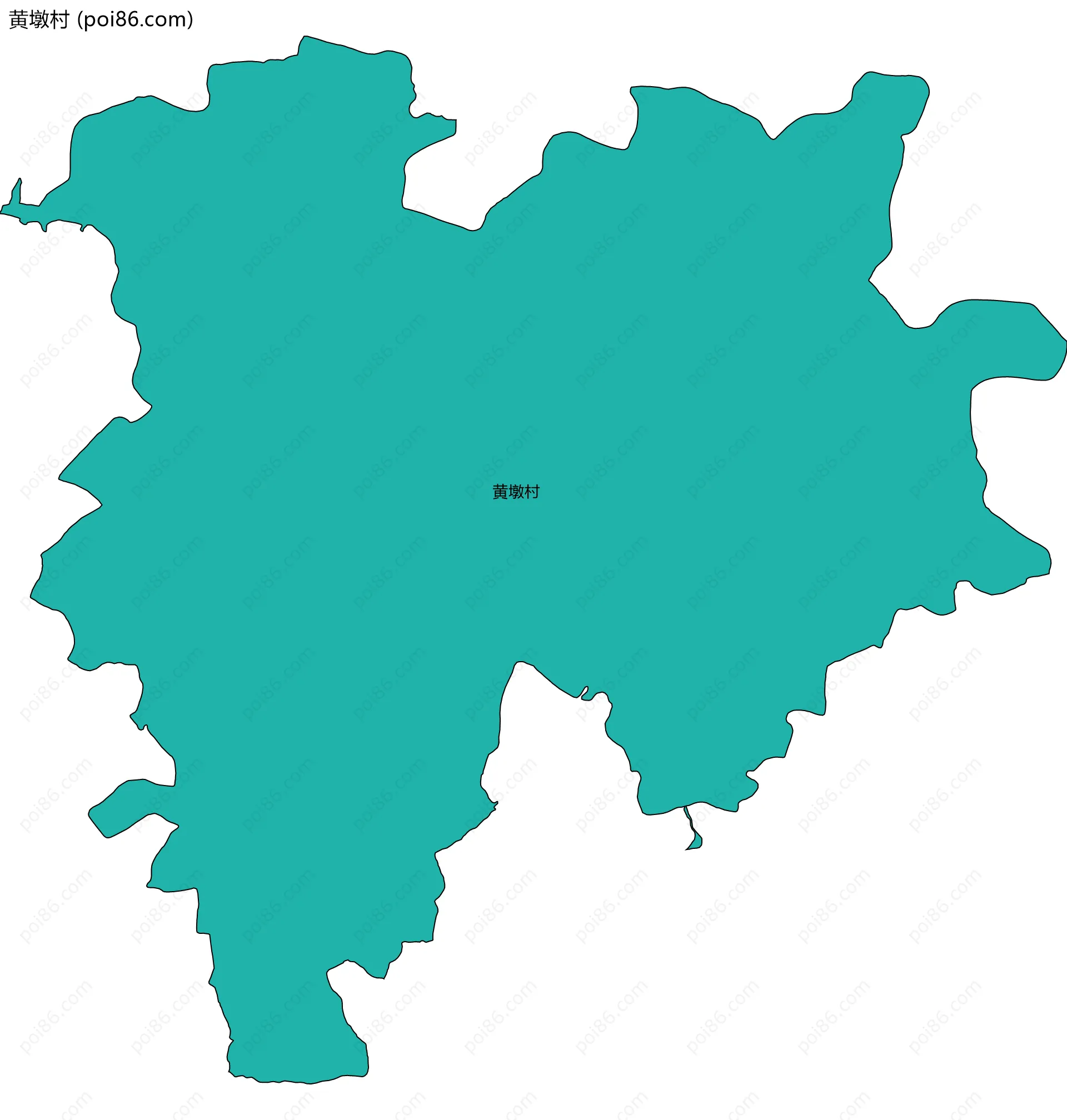 黄墩村边界地图