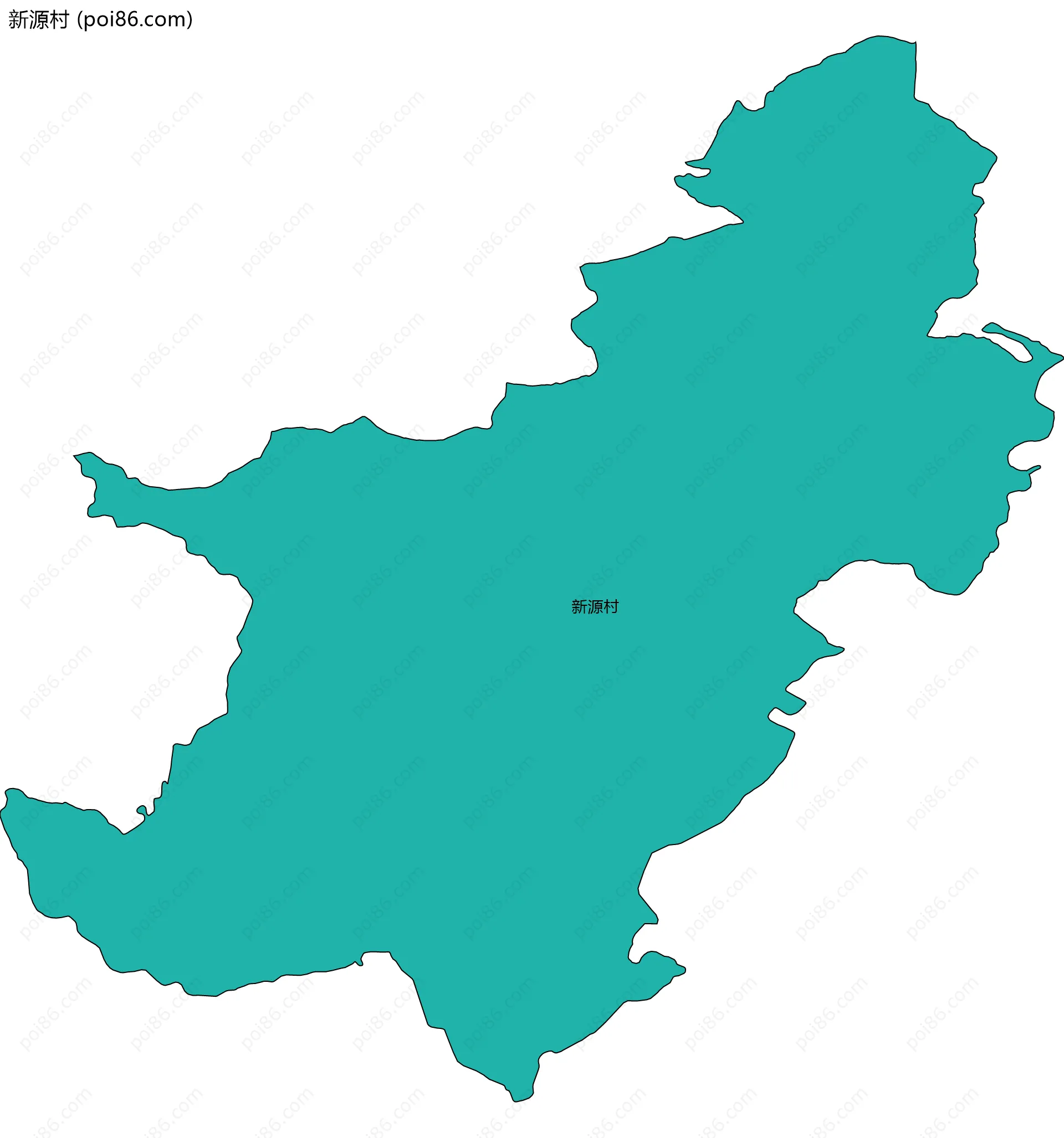 新源村边界地图