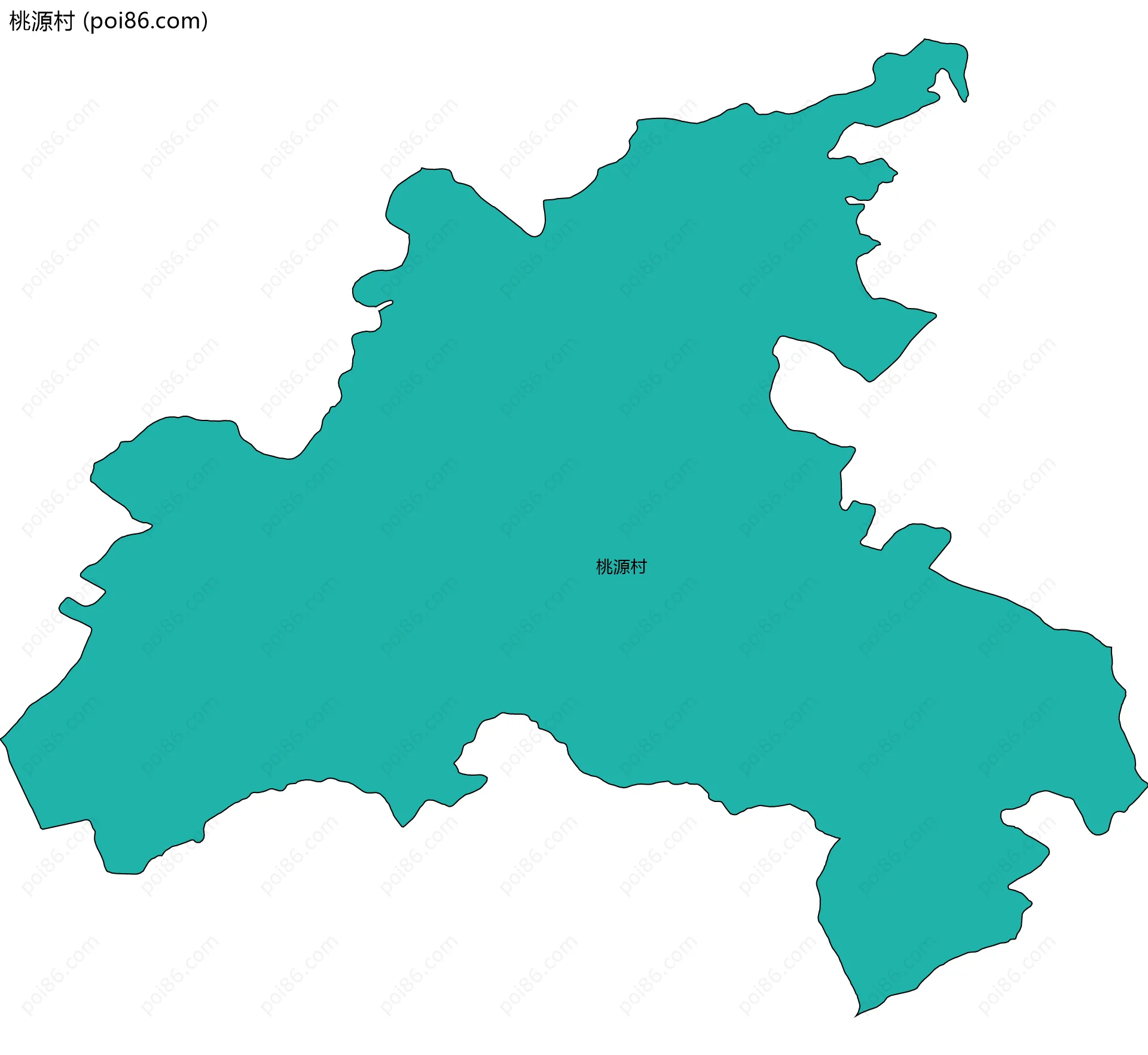 桃源村边界地图