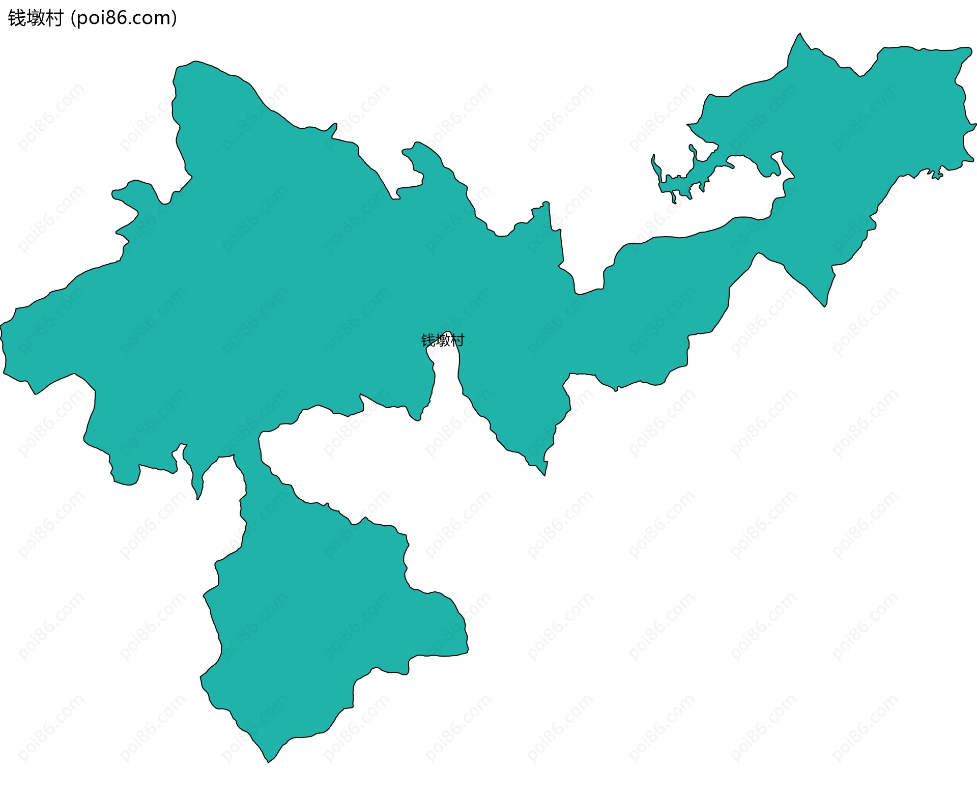 钱墩村边界地图