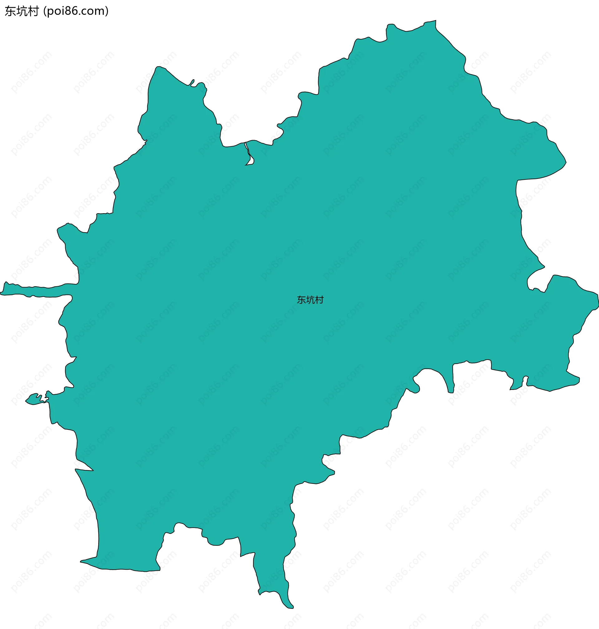 东坑村边界地图