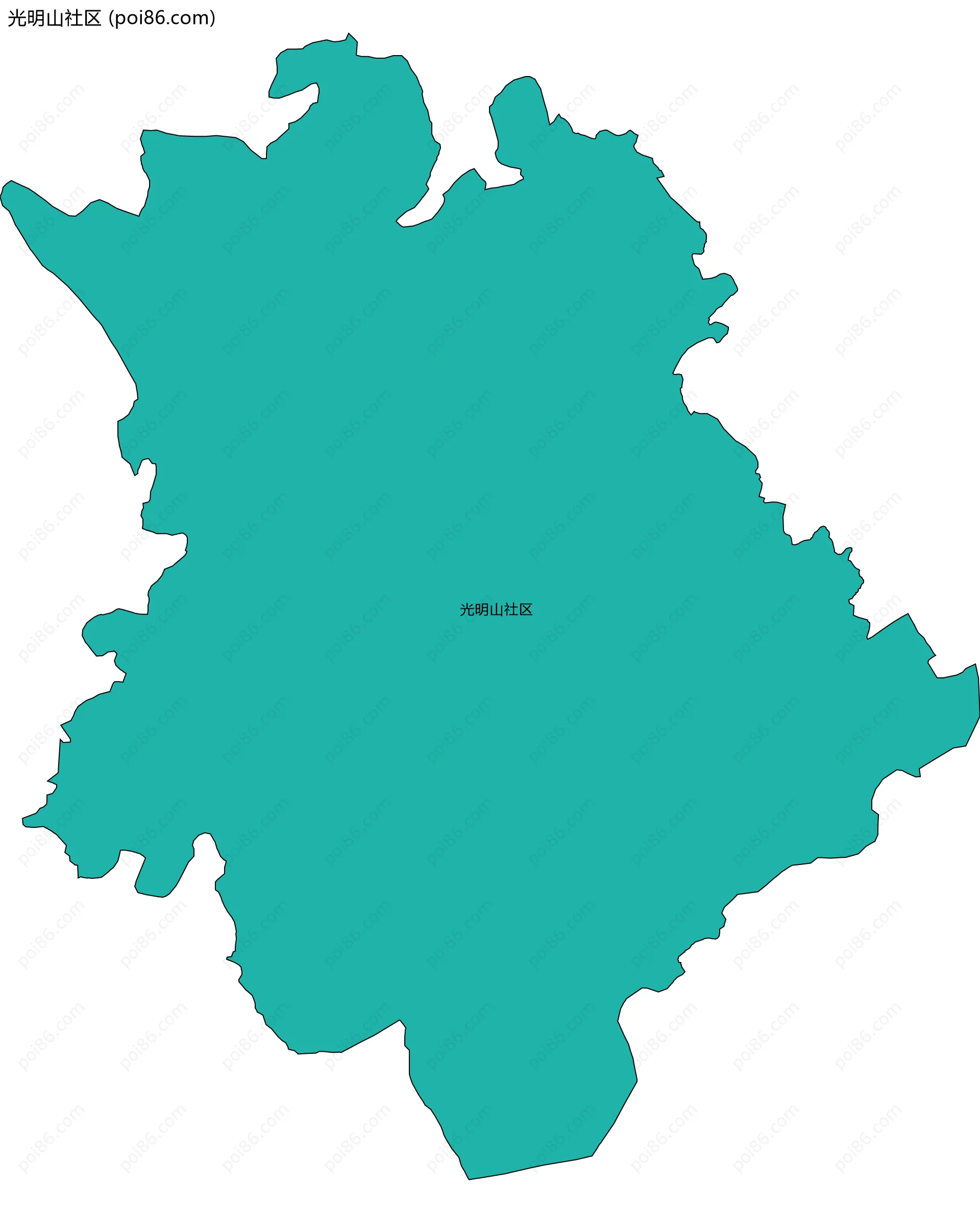 光明山社区边界地图