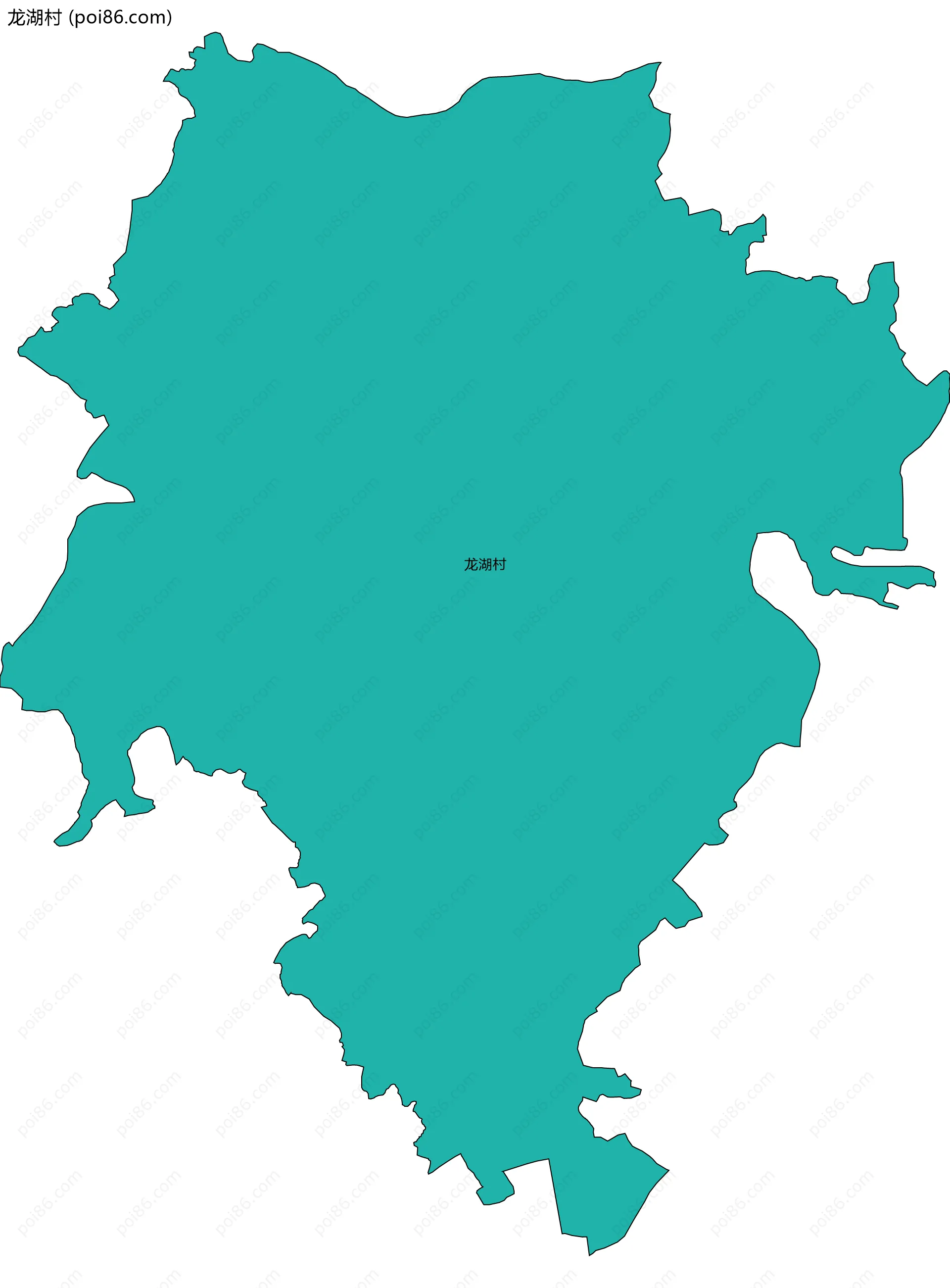 龙湖村边界地图