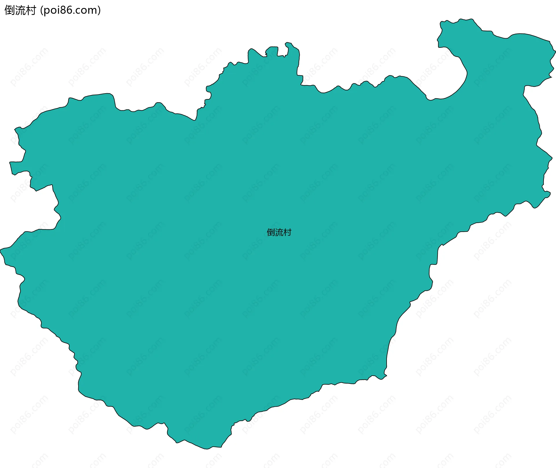 倒流村边界地图