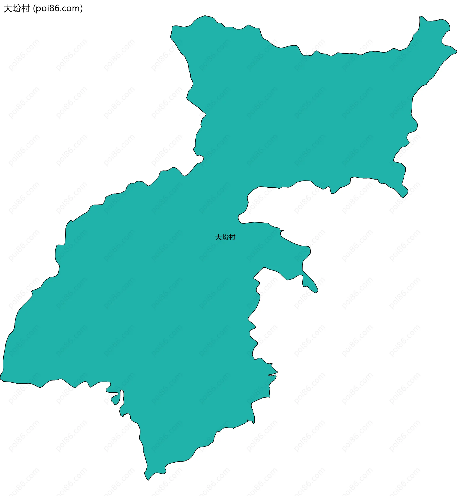 大坋村边界地图