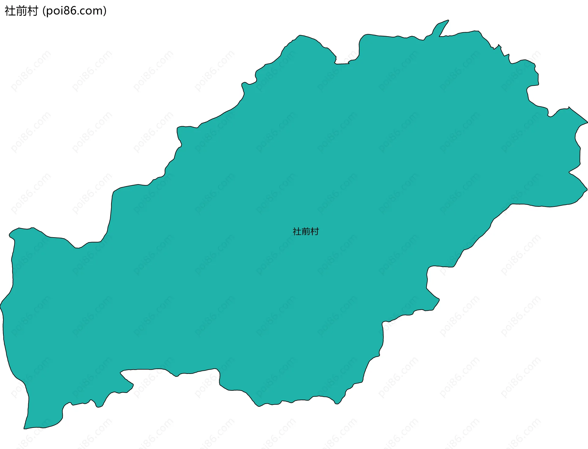 社前村边界地图