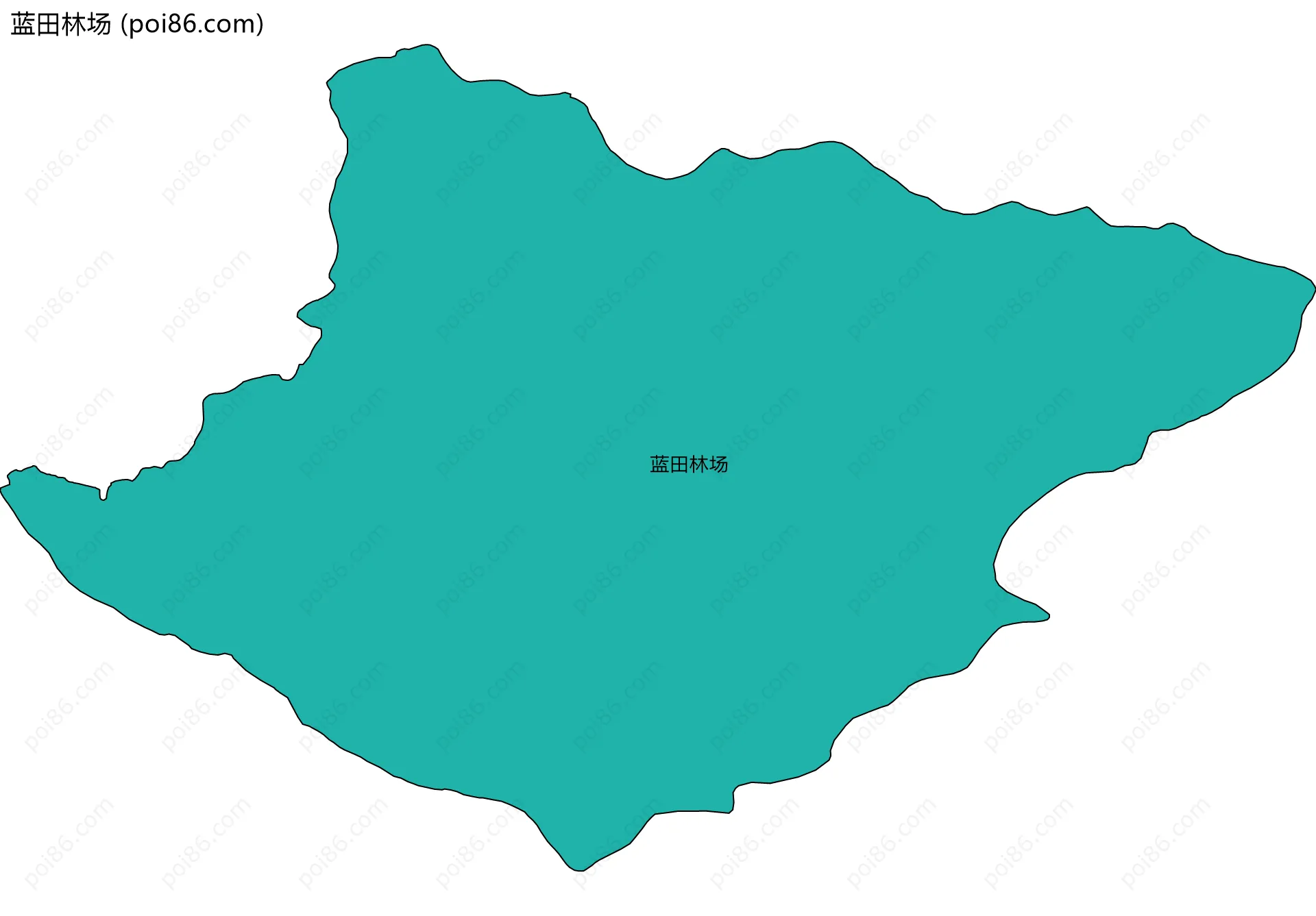 蓝田林场边界地图