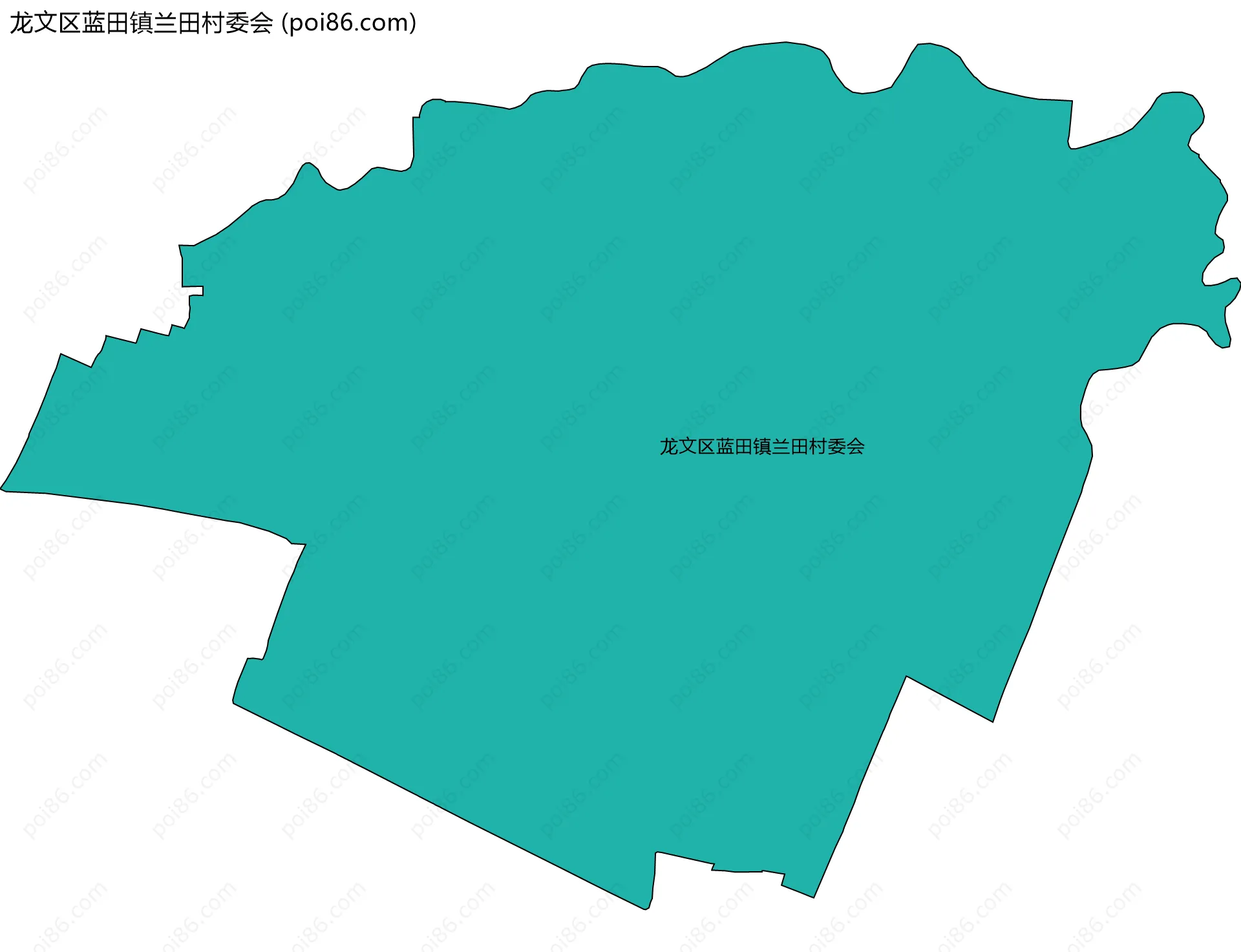 龙文区蓝田镇兰田村委会边界地图