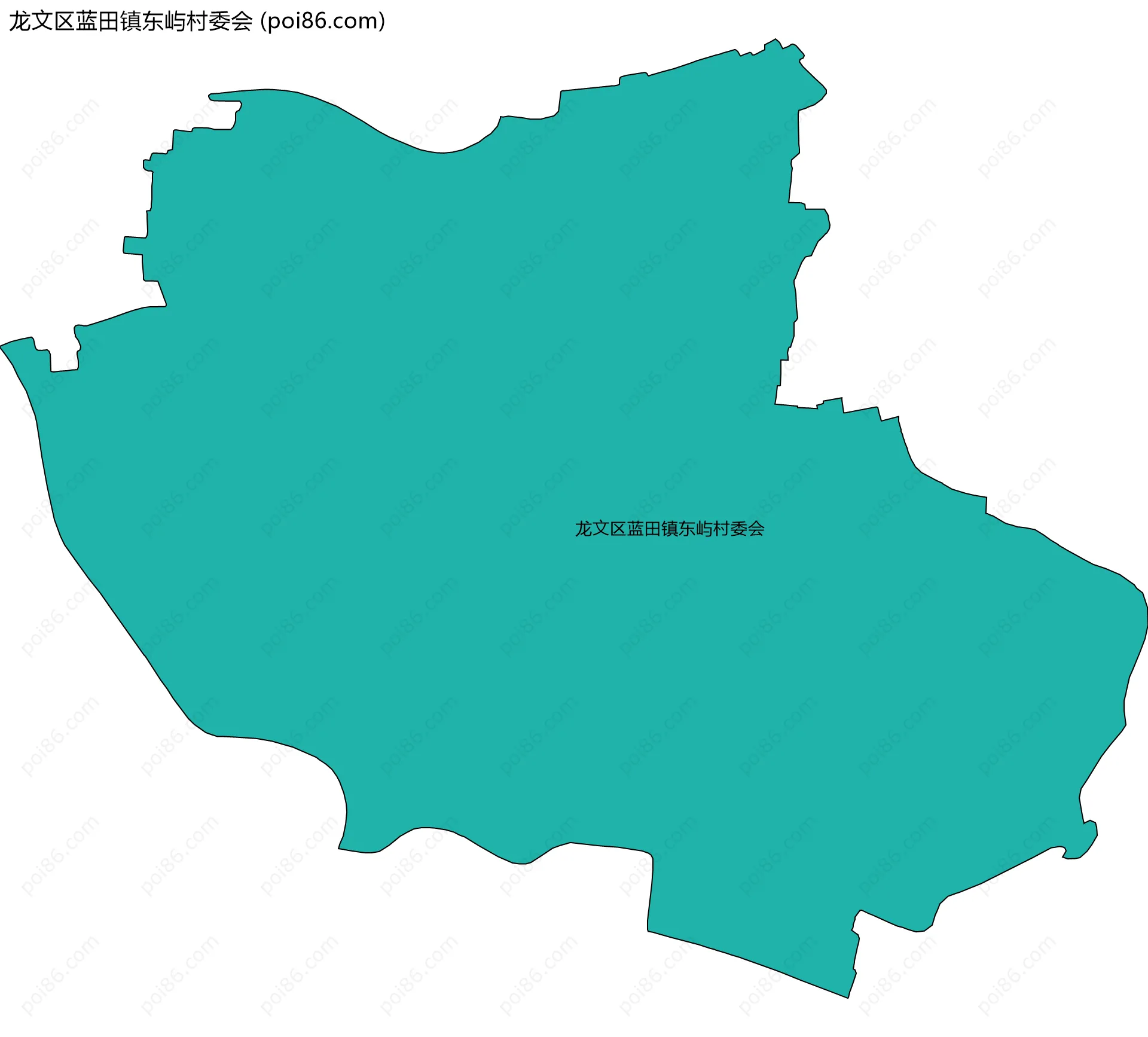 龙文区蓝田镇东屿村委会边界地图