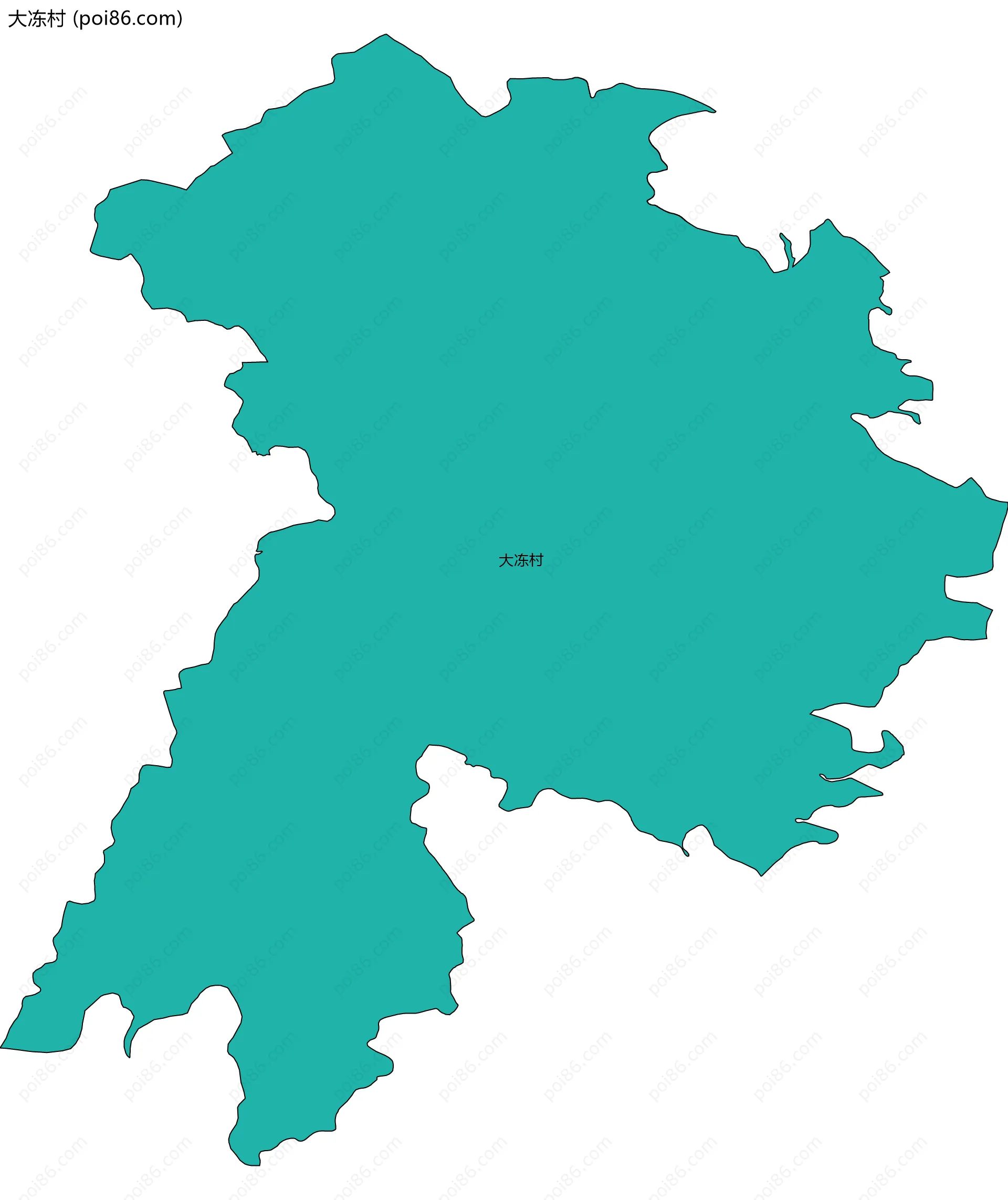 大冻村边界地图
