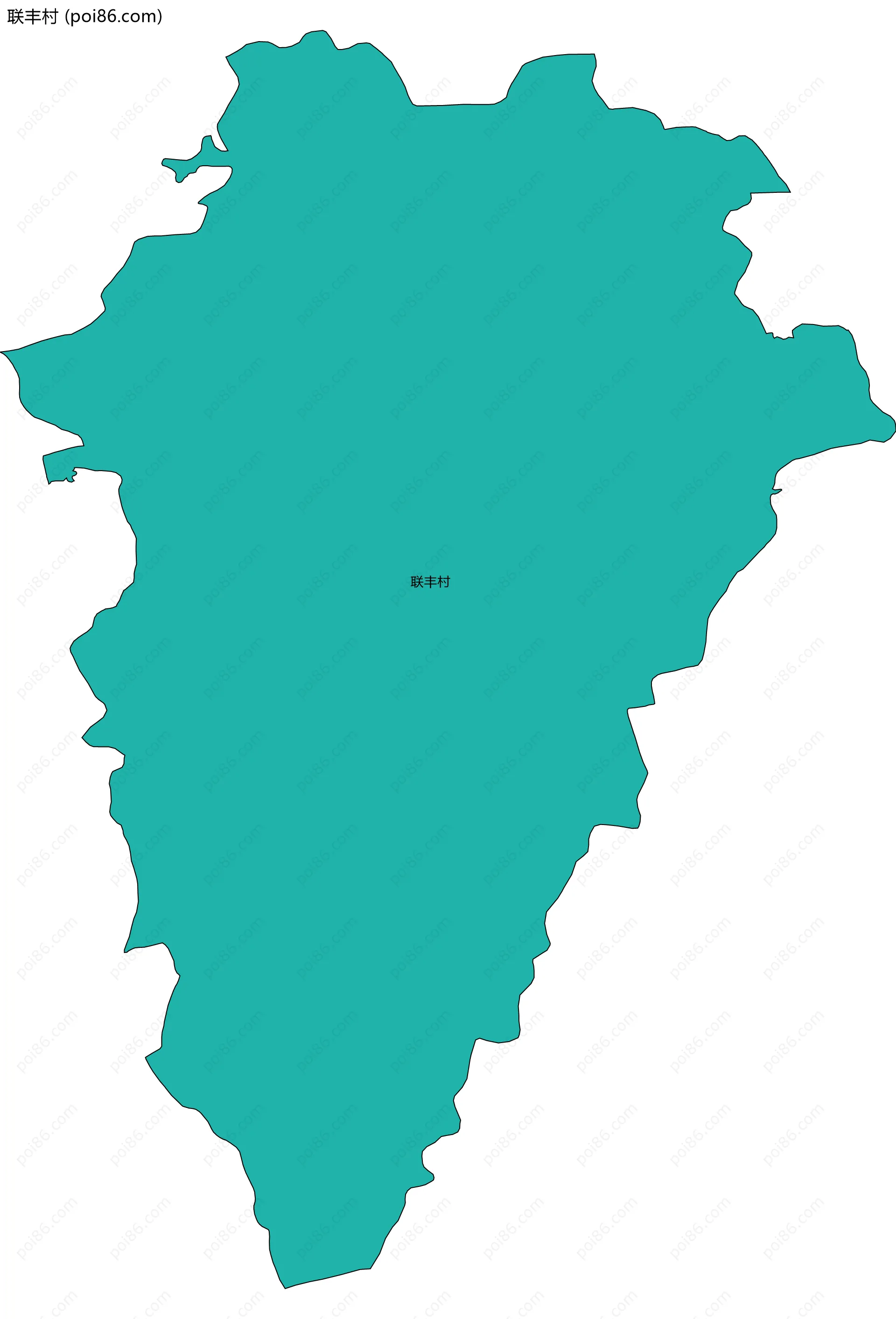 联丰村边界地图